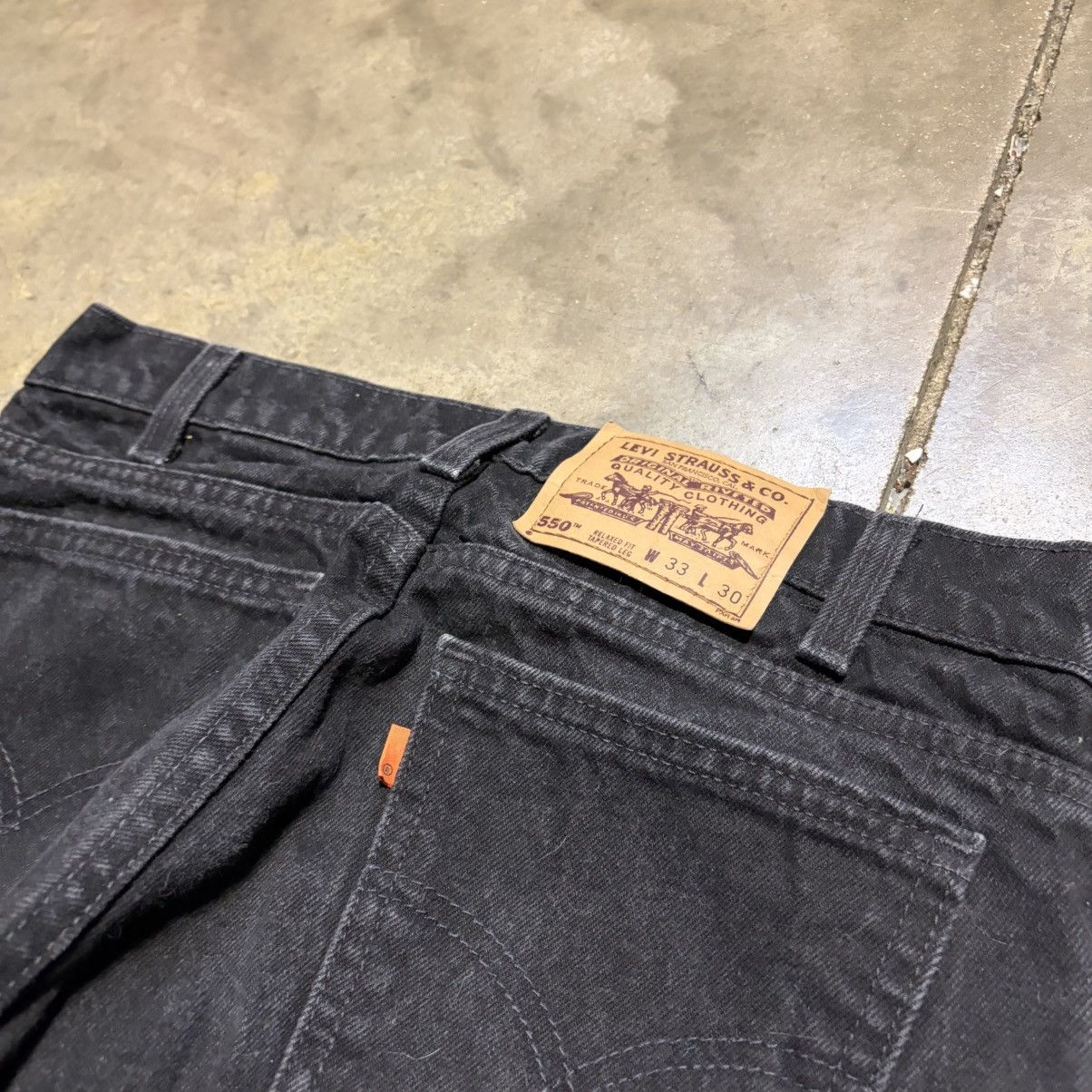 Levi's Vintage 90s Levis 550 Orange Tab Denim Jeans Faded Western Size US 33 - 7 Thumbnail