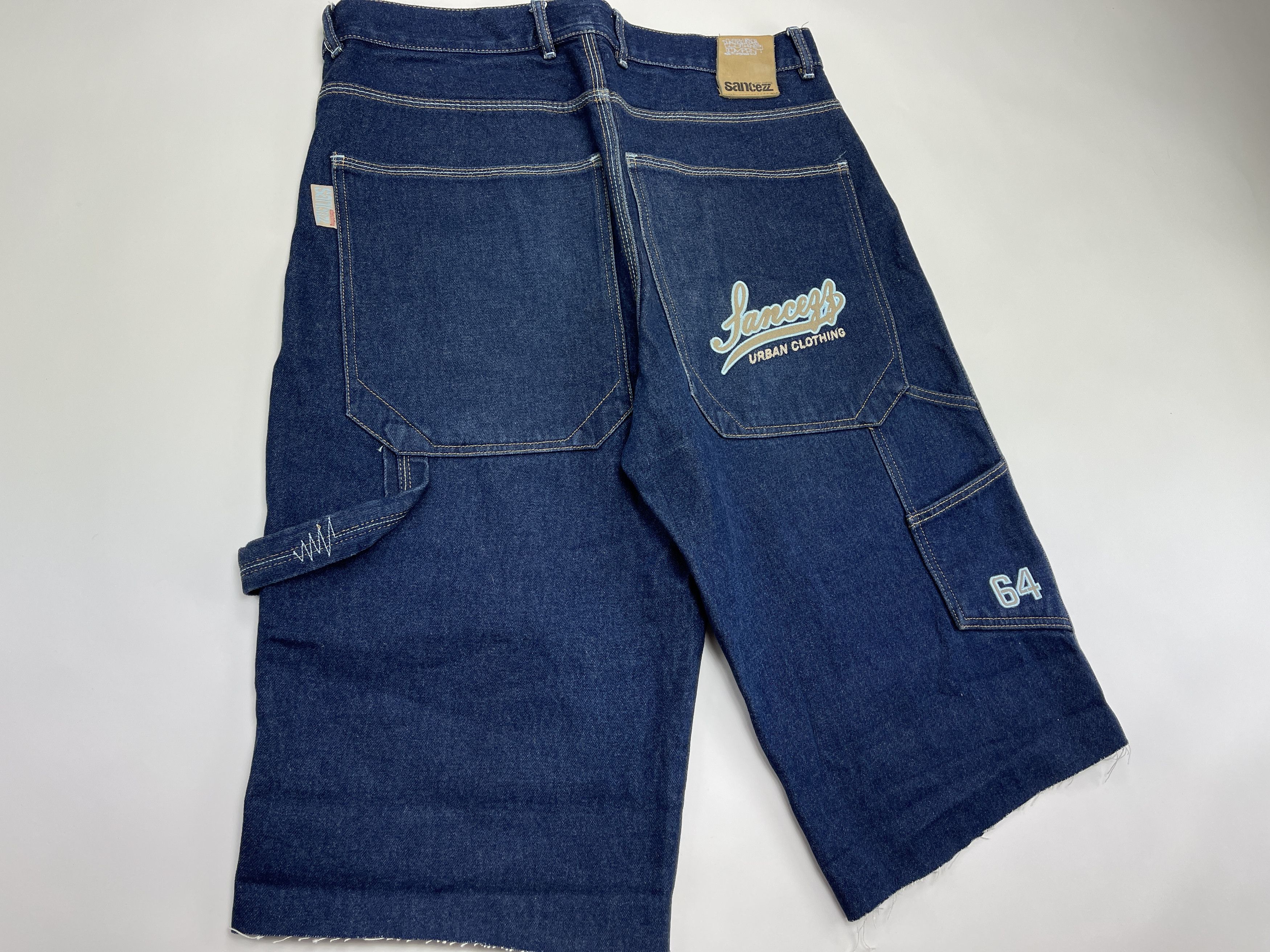 Vintage Sancezz jeans shorts, vintage skater shorts, 90s hip hop 34 Size US 34 / EU 50 - 2 Thumbnail