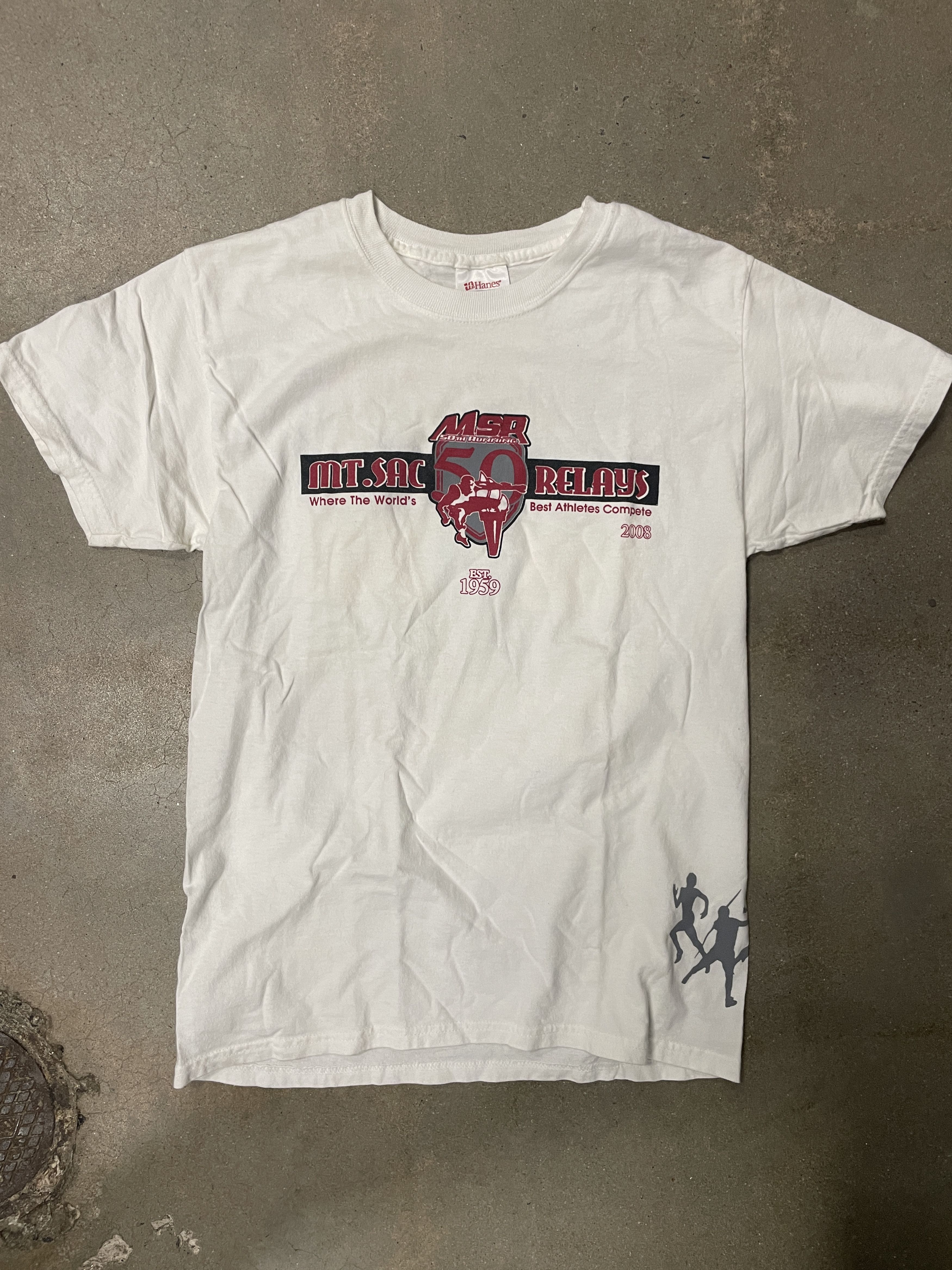 Hanes Vintage 2008 Hanes Mt.Sac Relay T shirt Size US M / EU 48-50 / 2 - 2 Thumbnail
