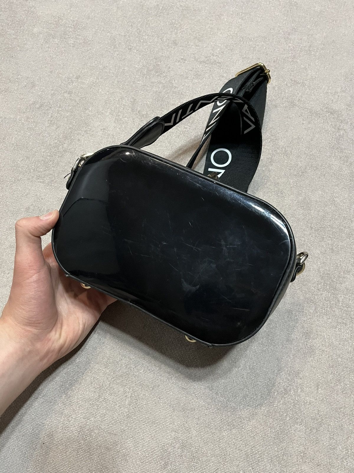 Gianni Valentino Valentino Spa Womens Crossbody Bag Black Monogram Shoulder Size ONE SIZE - 6 Thumbnail