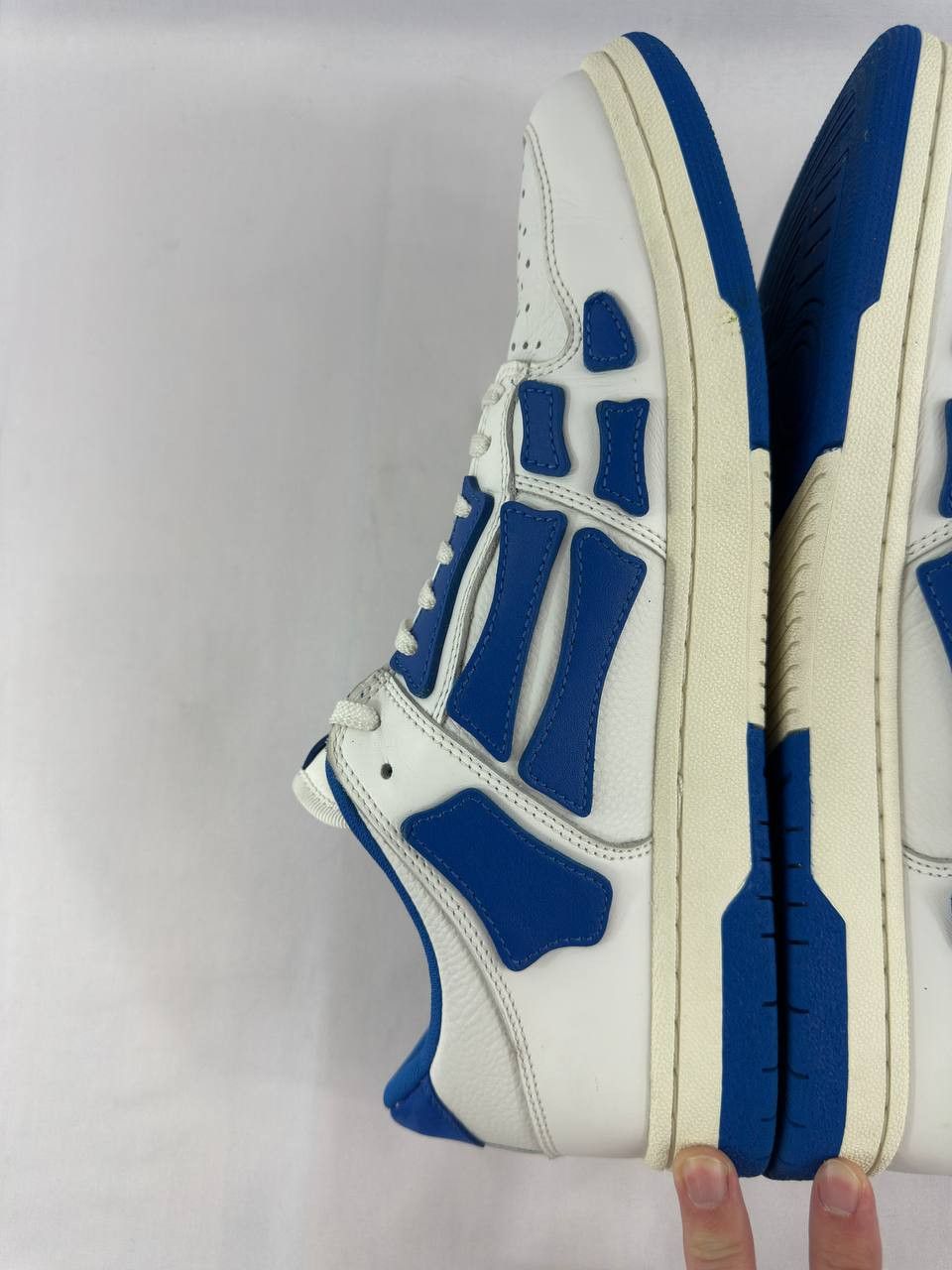 Amiri Amiri Skel Top Low 'White Blue' Sneakers Size US 12 / EU 45 - 11 Thumbnail