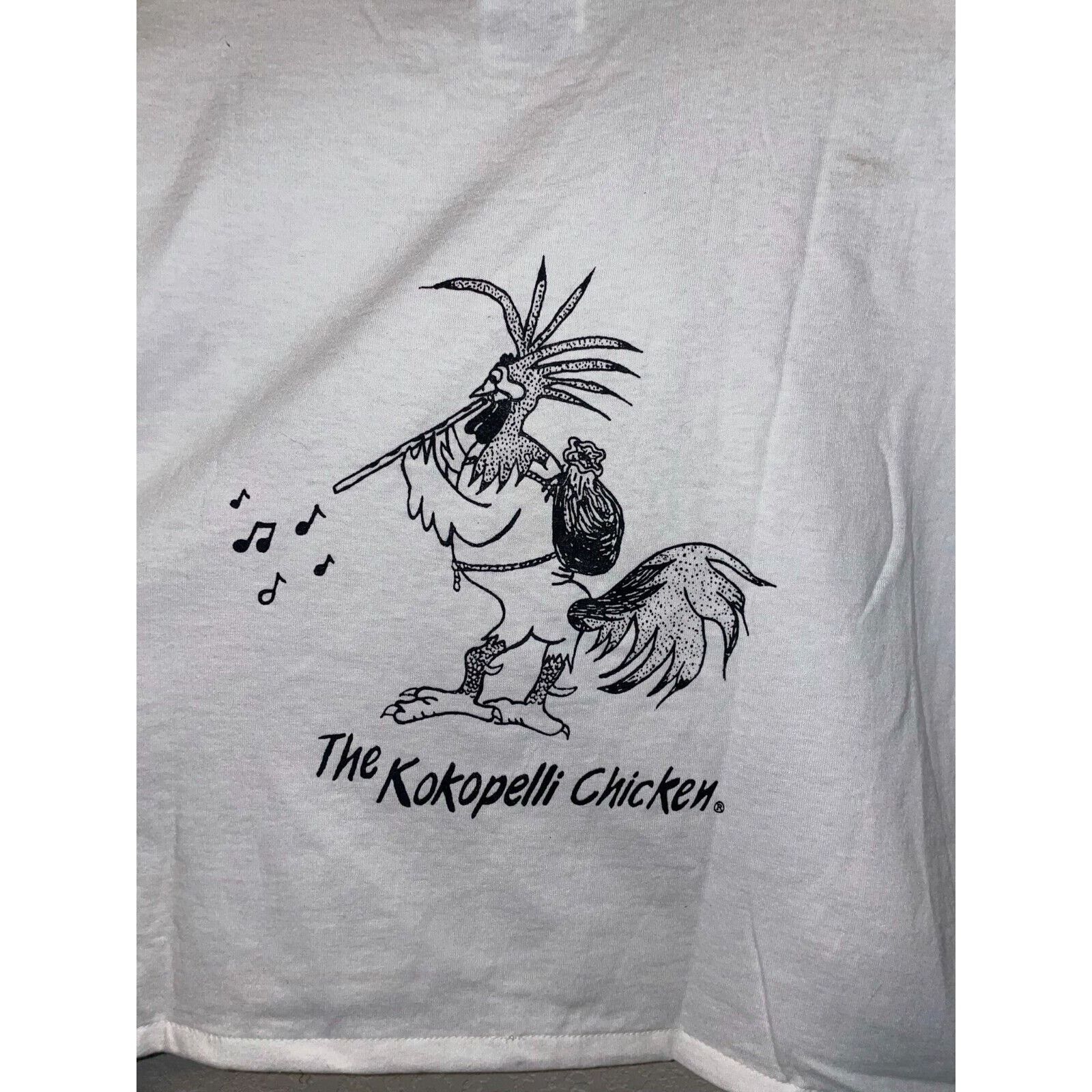 Hanes Vintage The Kokopelli Chicken Shirt White Moab Diner Large Size L / US 10 / IT 46 - 7 Thumbnail