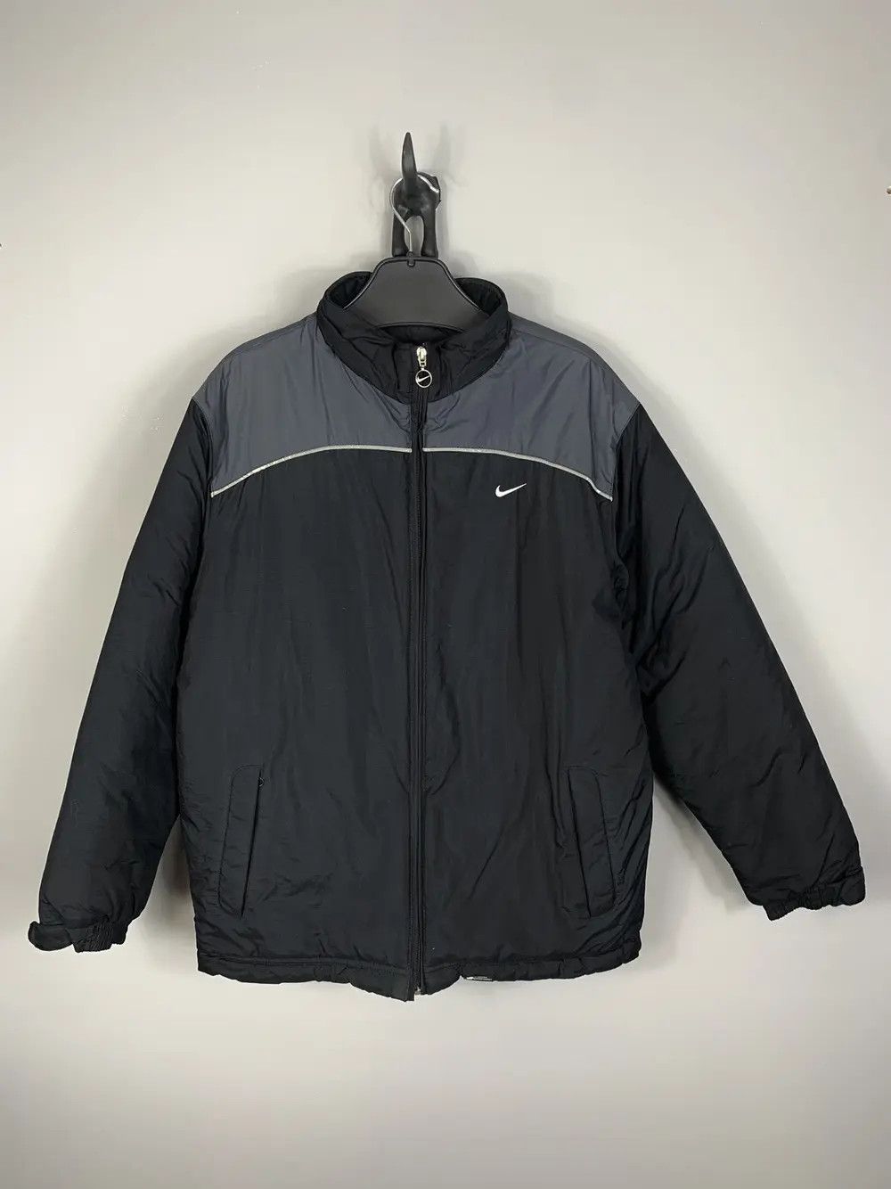 Nike × Vintage NIKE Y2K VINTAGE WINTER PUFFER SWOOSH NYLON JACKET BIGLOGO Size US S / EU 44-46 / 1 - 2 Thumbnail