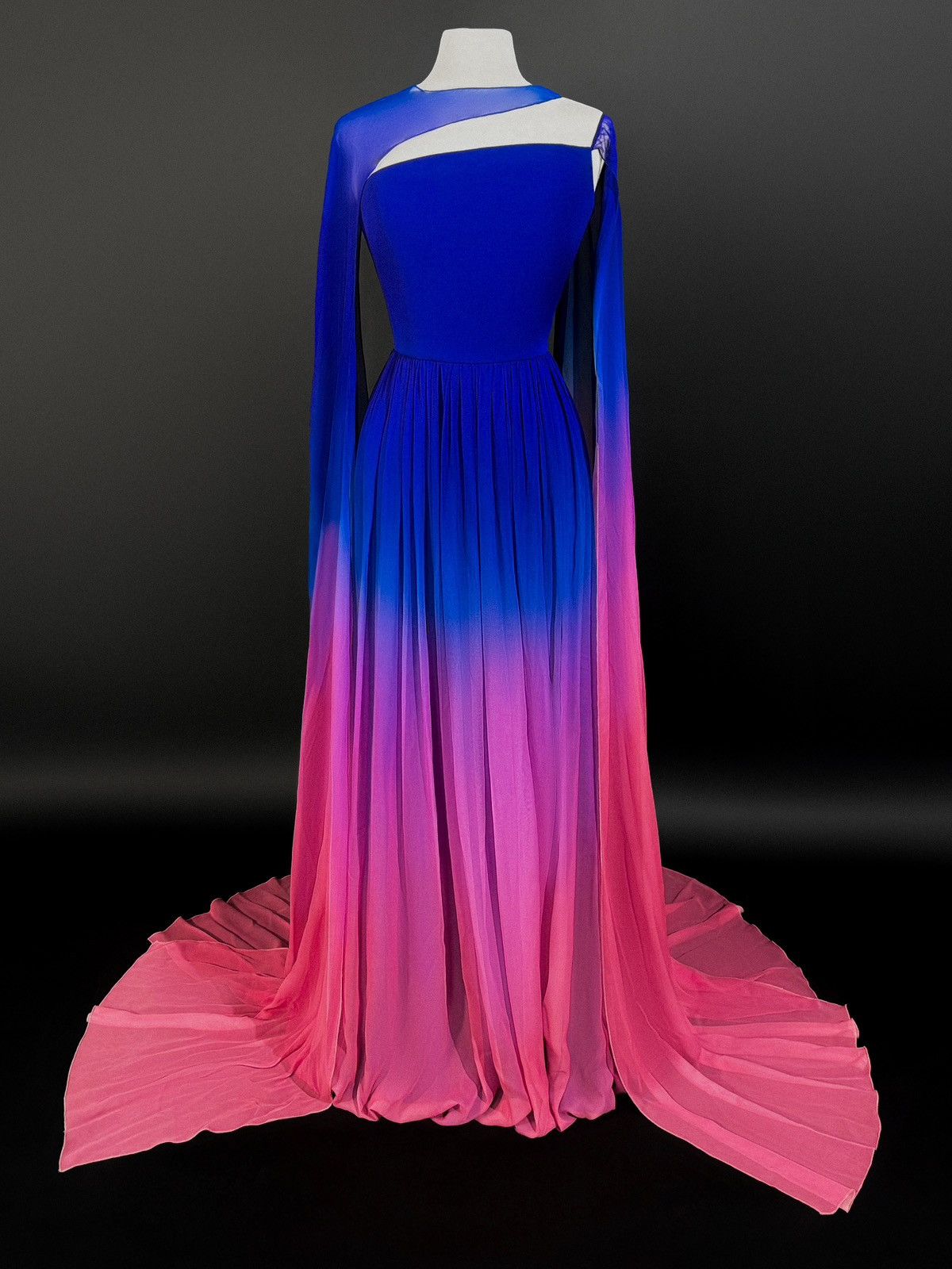 Other Brand New US 6 Georges Hobeika Ombré Chiffon Evening Dress Size M / US 6-8 / IT 42-44 - 1 Thumbnail