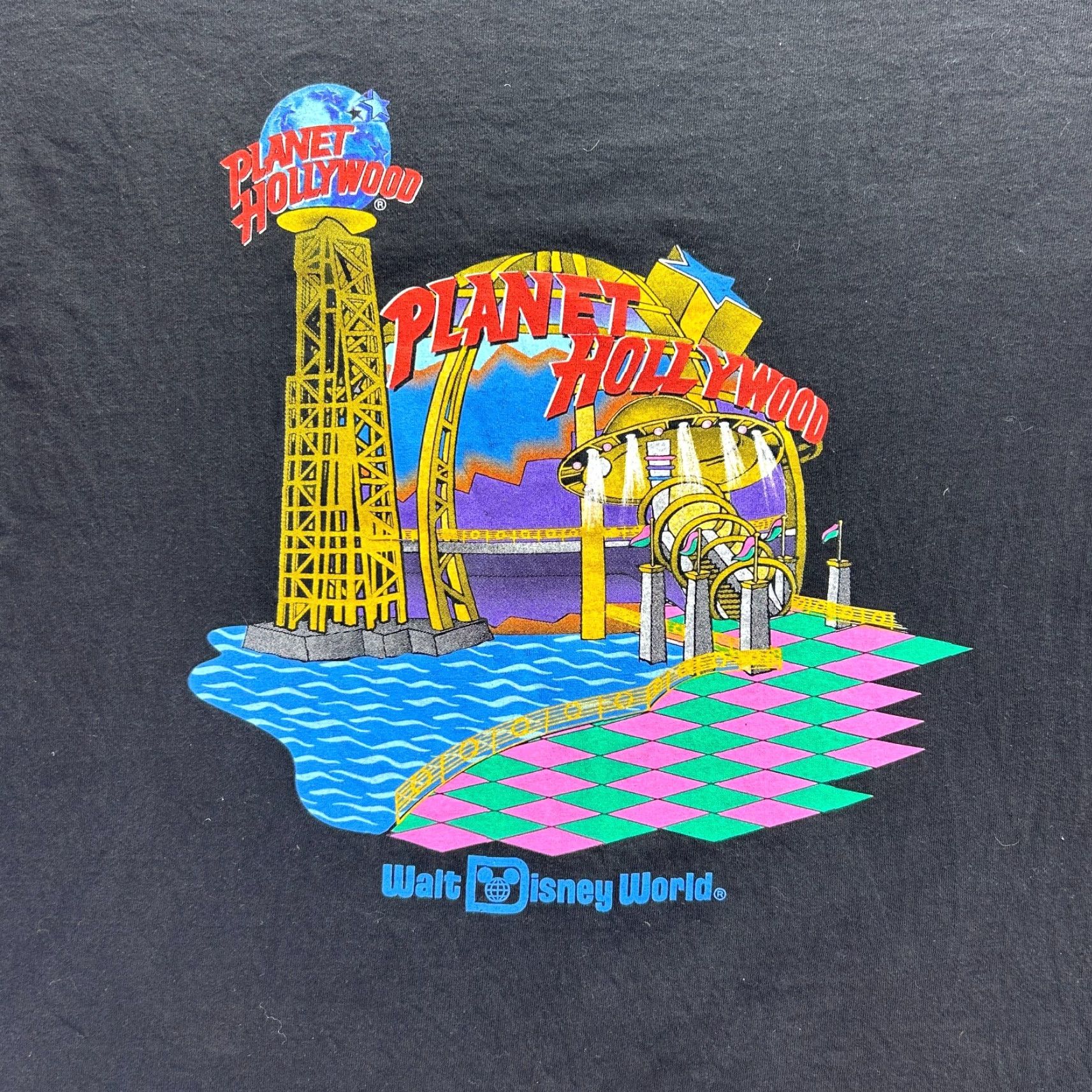 Planet Hollywood Planet Hollywood Walt Disney World Shirt Mens Large Black Graphic Tee Size US L / EU 52-54 / 3 - 3 Thumbnail