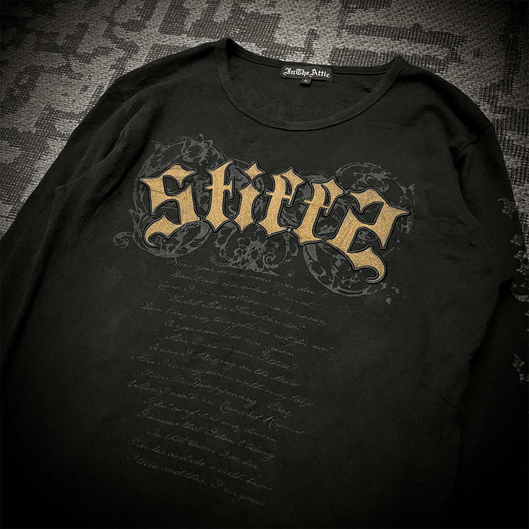 In The Attic In the attic font crack print long sleeve shirt Size US XXS / EU 40 - 3 Thumbnail