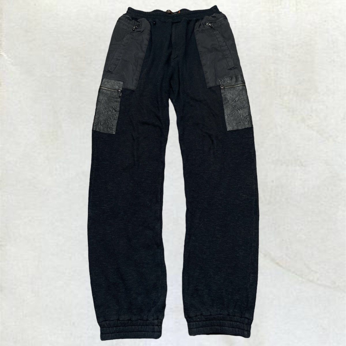 image of Fw06 Undercover Guruguru Hybrid Knit Pants in Black, Men's (Size 31)