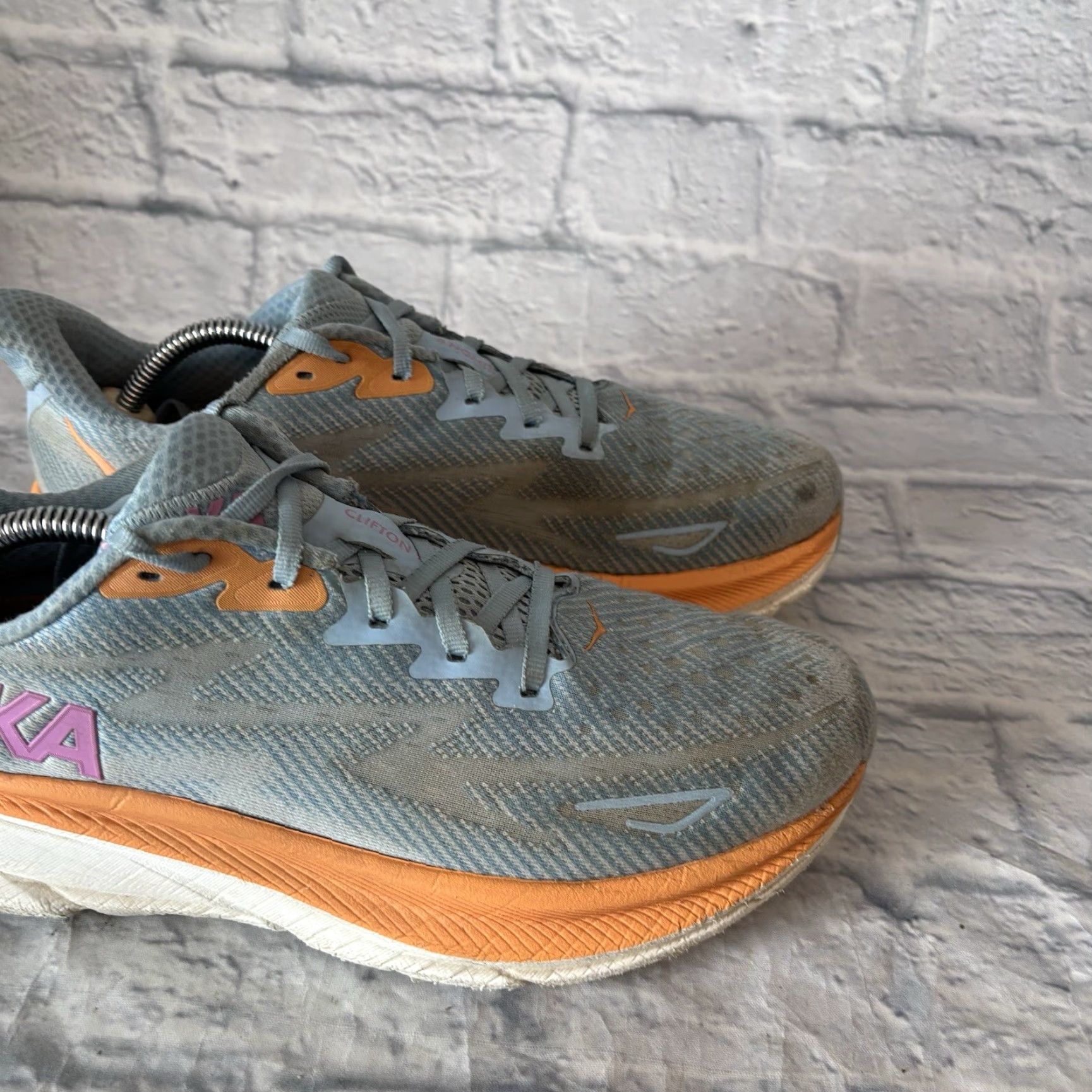 Vintage Hoka One One Clifton 9 Blue Running Sneakers Women’s 9.5 B Shoes Athletic Casual All Season Size US 10 / IT 40 - 4 Thumbnail