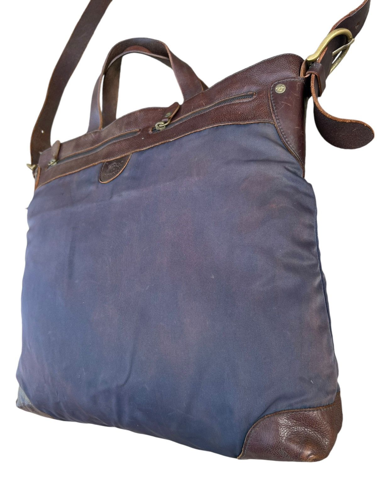 Il Bisonte Vintage IL BISONTE Sun Faded Nylon Leather 2 Way Bag Size ONE SIZE - 7 Thumbnail
