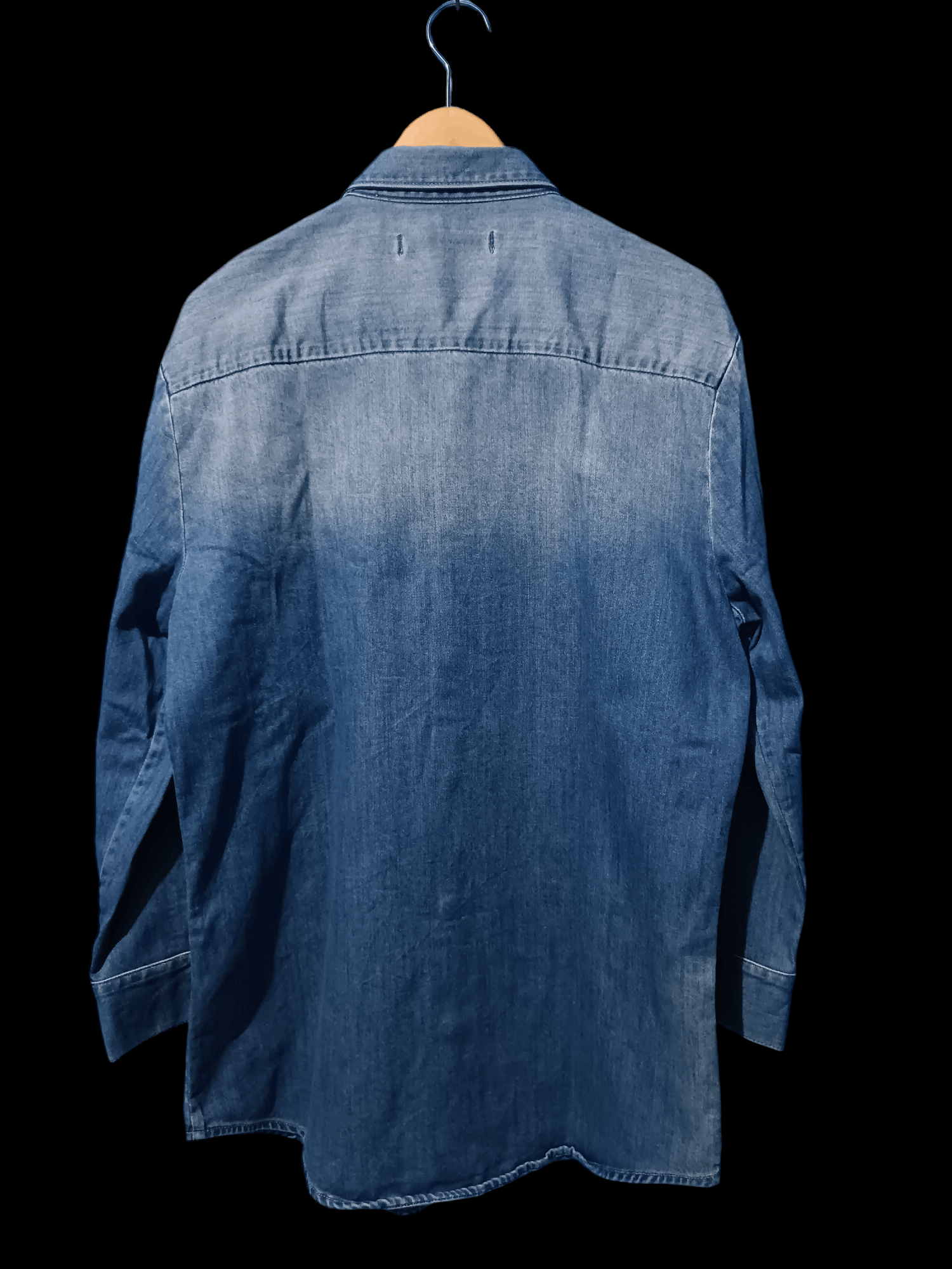 Calvin Klein Wash Denim Jeans Long Sleeve Shirt Size US L / EU 52-54 / 3 - 2 Thumbnail