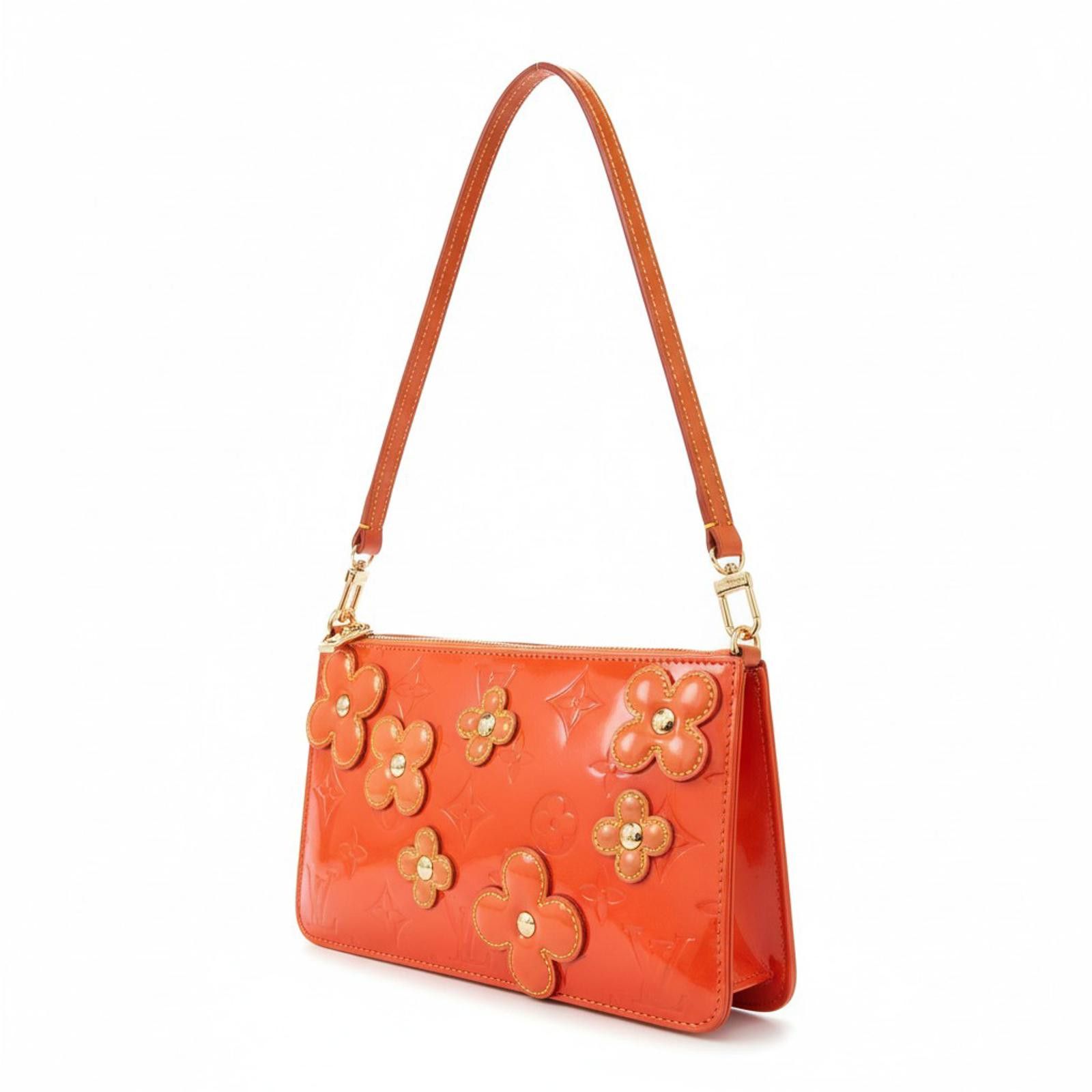 Louis Vuitton Louis Vuitton - Orange Vernis Accessory Pouch Size ONE SIZE - 1 Thumbnail