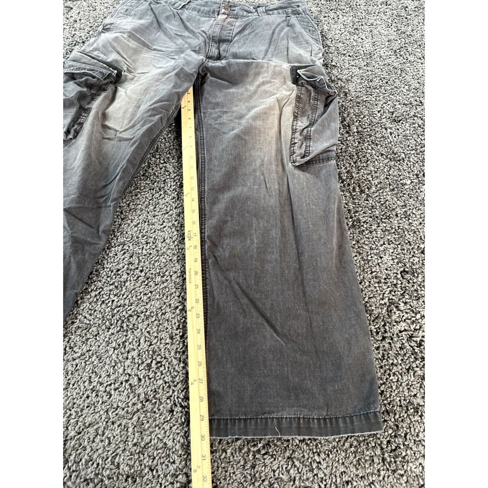 Old Navy VINTAGE Old Navy Cargo Pants Mens 38x30 Gray Baggy Distressed Thrashed 90s Grunge Army Mens Size US 38 / EU 54 - 2 Thumbnail