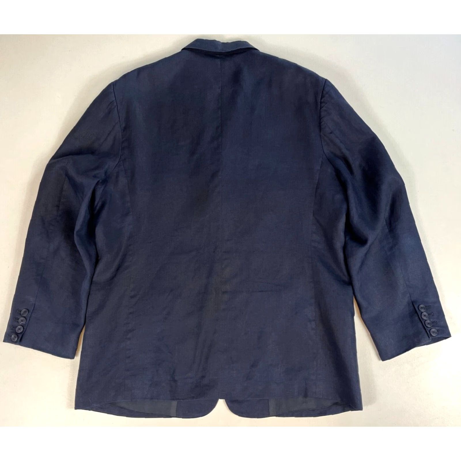 Vintage VINTAGE Martin Gordon Sport Coat Jacket Men’s Linen Navy XL Adults Regular Size XL Navy 100% Linen Jacket Classic Button Size US XL / EU 56 / 4 - 5 Thumbnail