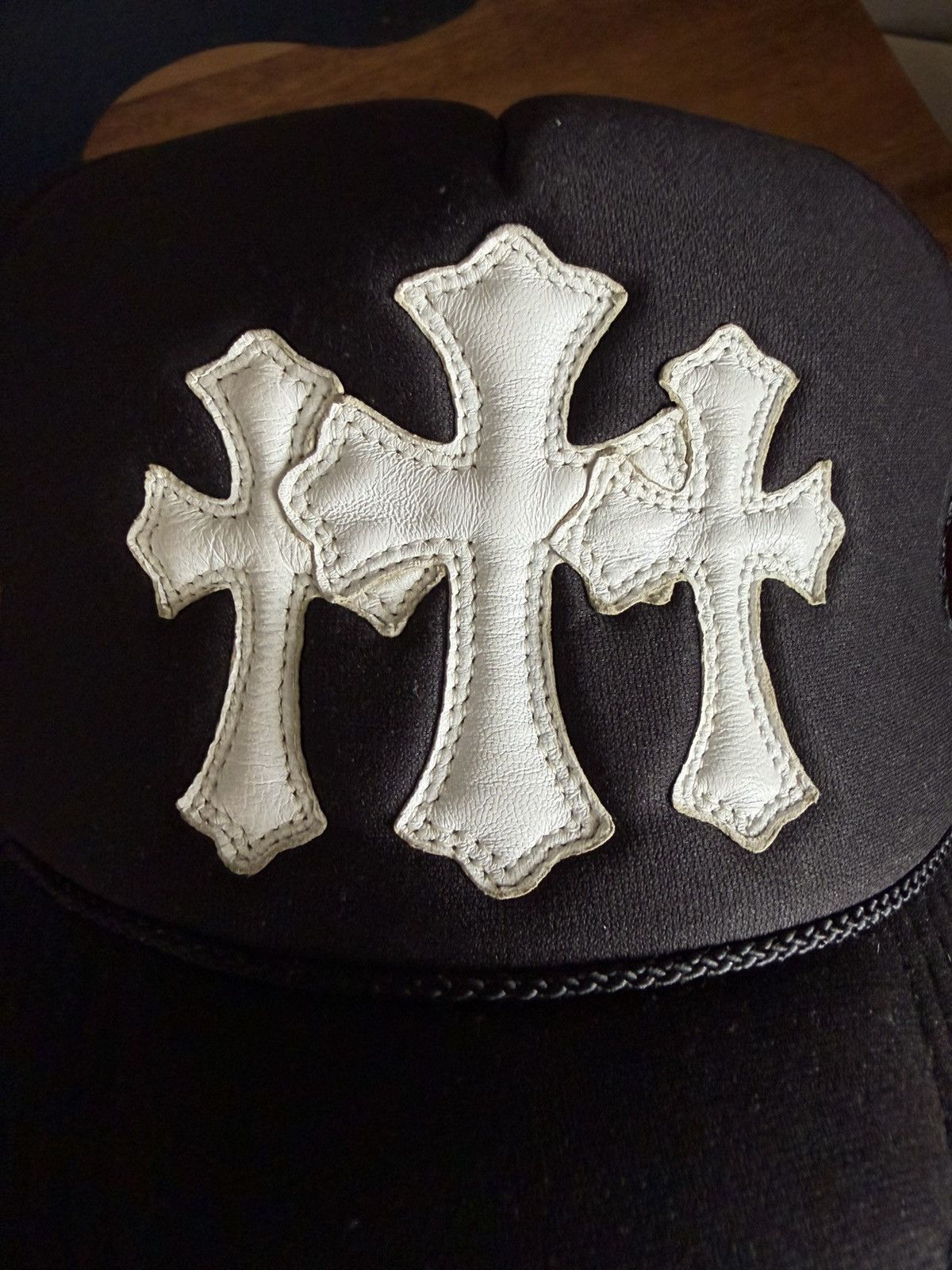 Chrome Hearts 90s Chrome Hearts 3 cross patch trucker hat Size ONE SIZE - 5 Thumbnail