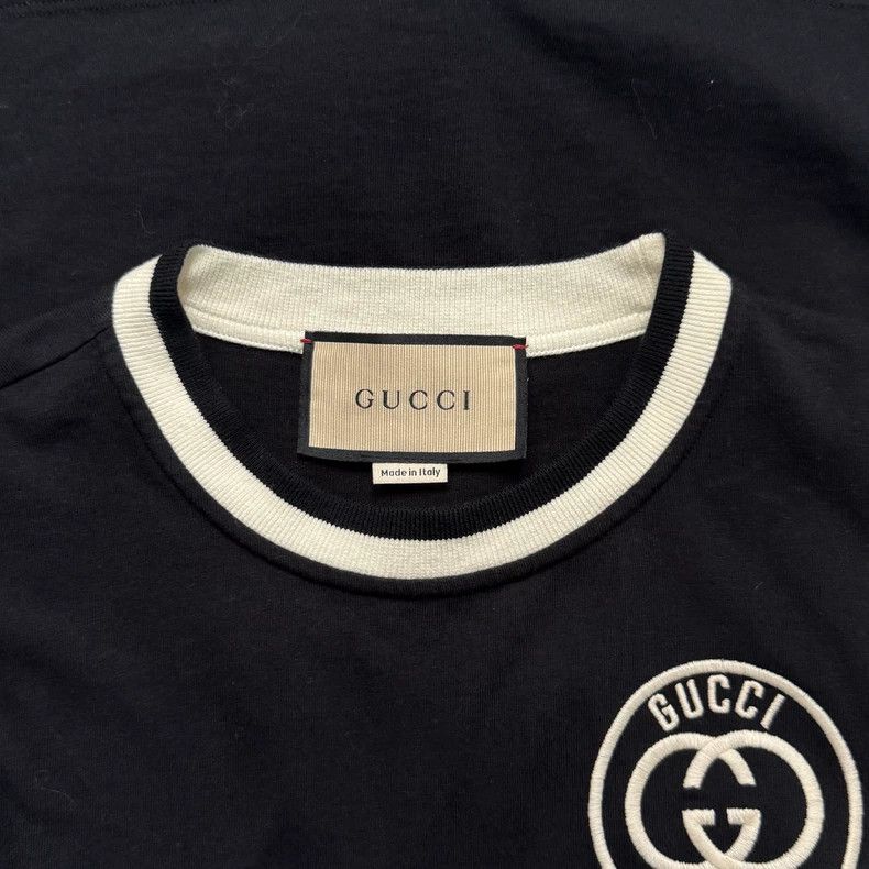 Gucci Gucci FW23 Logo Double G Embroidery Knit Short Sleeve Size XS / US 0-2 / IT 36-38 - 3 Thumbnail