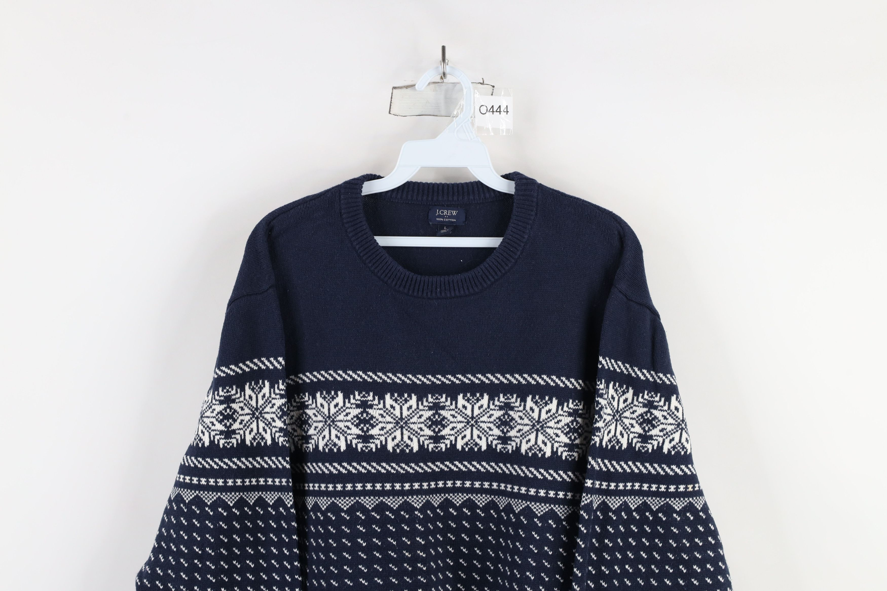 J.Crew Vintage J Crew Cotton Knit Fair Isle Snowflake Sweater Size US L / EU 52-54 / 3 - 2 Thumbnail
