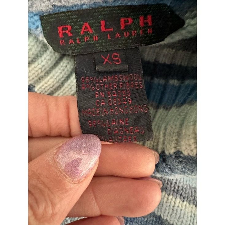 Ralph Lauren Vintage Ralph Lauren Wool Striped Turtleneck Sweater Size XS / US 0-2 / IT 36-38 - 5 Thumbnail