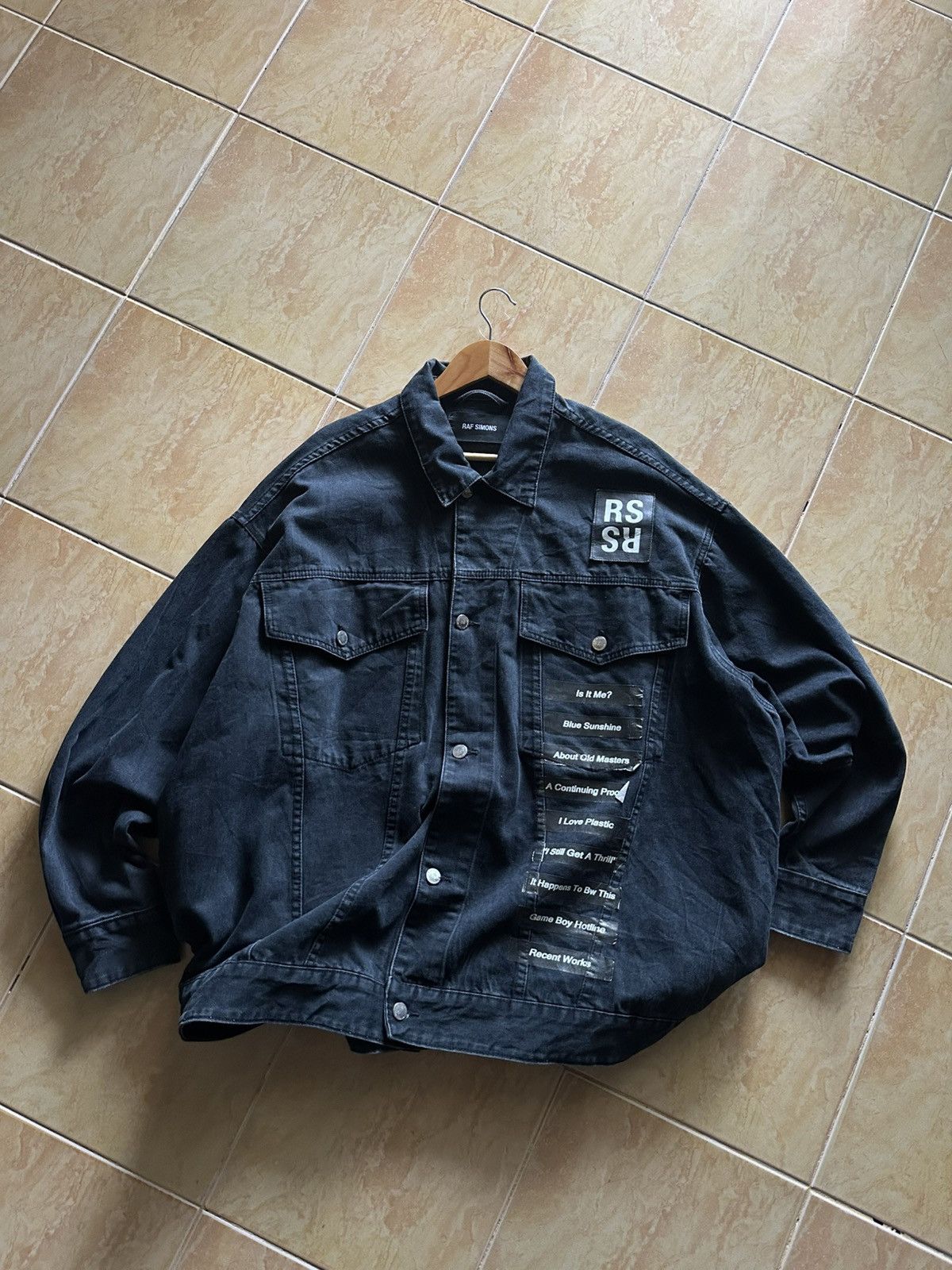 Raf Simons Raf Simons x Peter Saville SS18 Oversize Denim Jacket Black Size US S / EU 44-46 / 1 - 1 Thumbnail