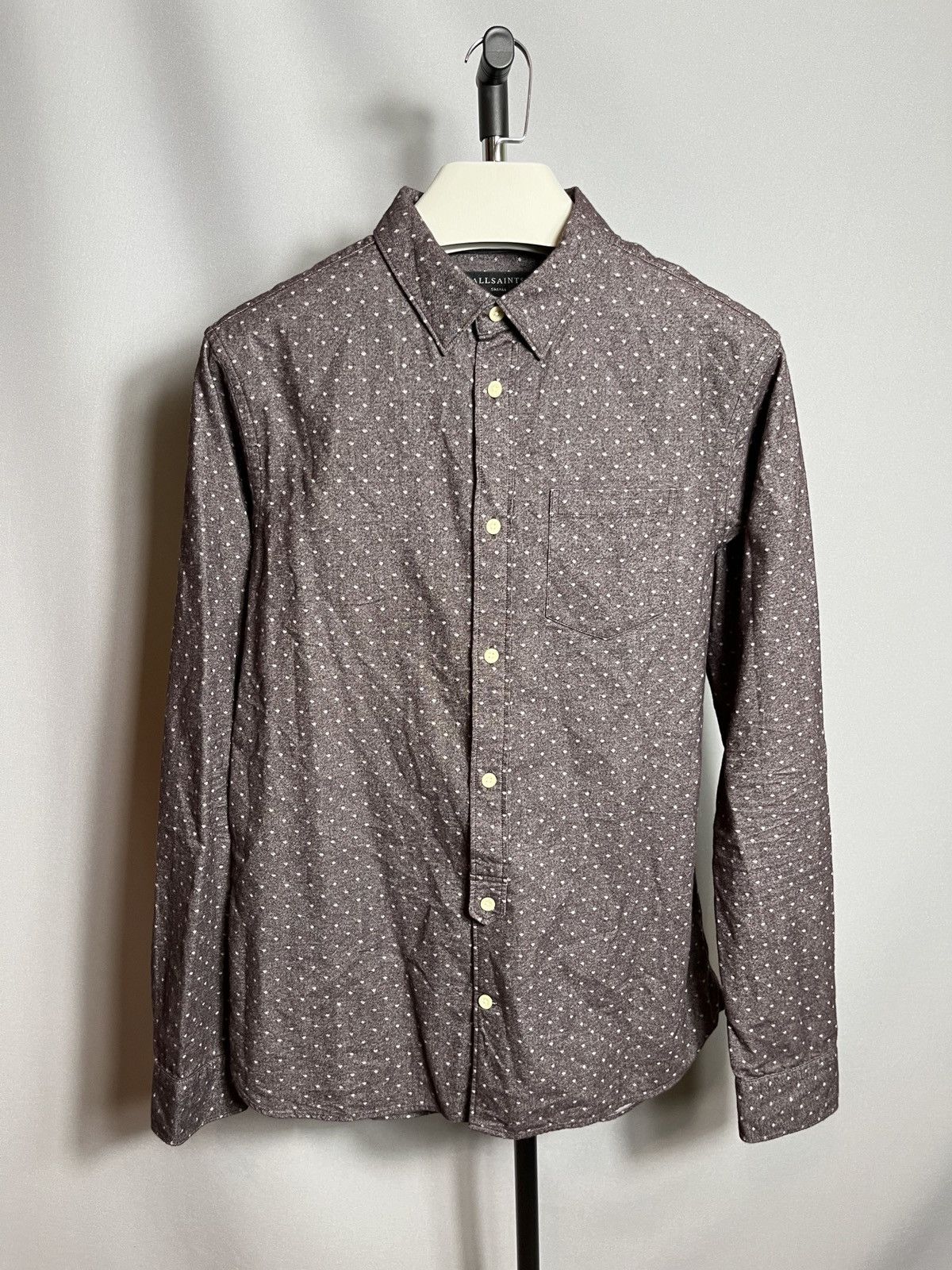 Allsaints × Japanese Brand All Saints cresco LS men brown Soft Cotton long sleeve shirt Size US S / EU 44-46 / 1 - 1 Thumbnail
