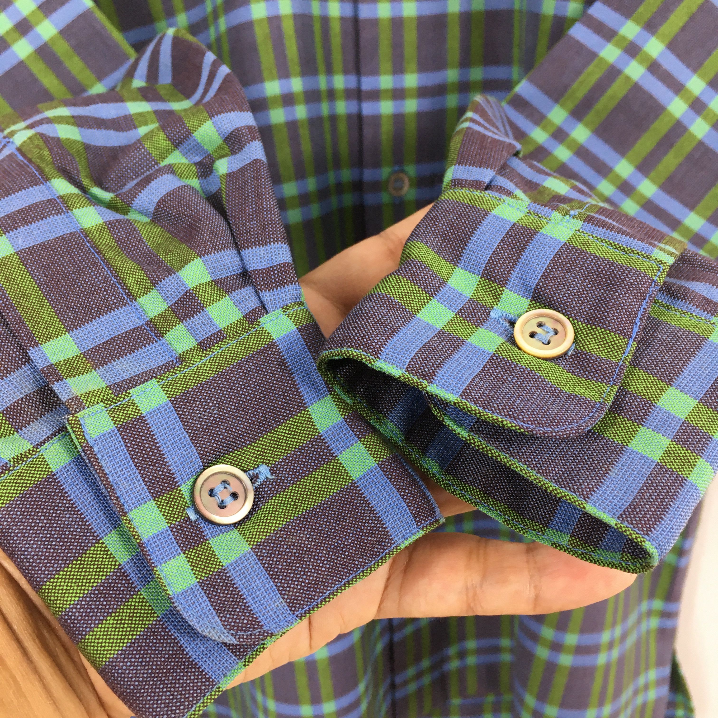 Issey Miyake Vintage Issey Miyake Plaid Wool Shirt Medium Size US M / EU 48-50 / 2 - 4 Thumbnail