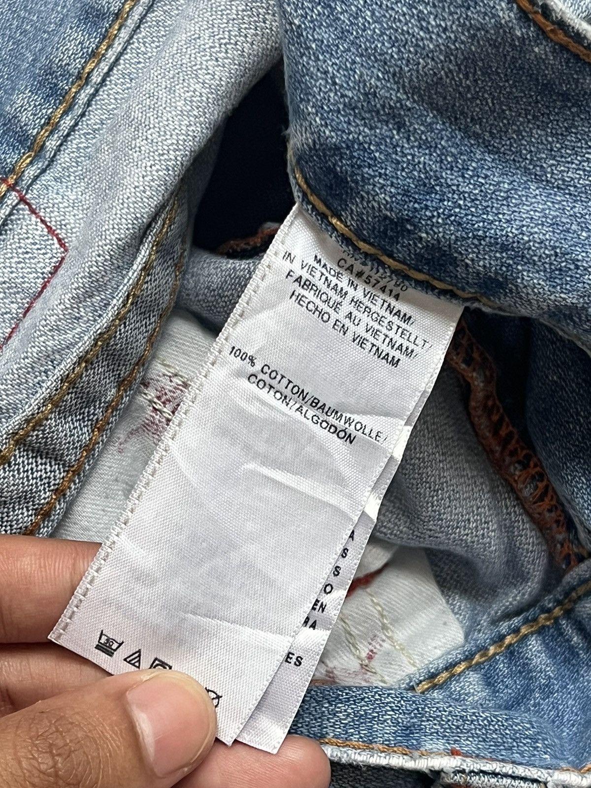 True Religion VTG True Religion Blue Slim Multi SN Size US 30 / EU 46 - 4 Thumbnail