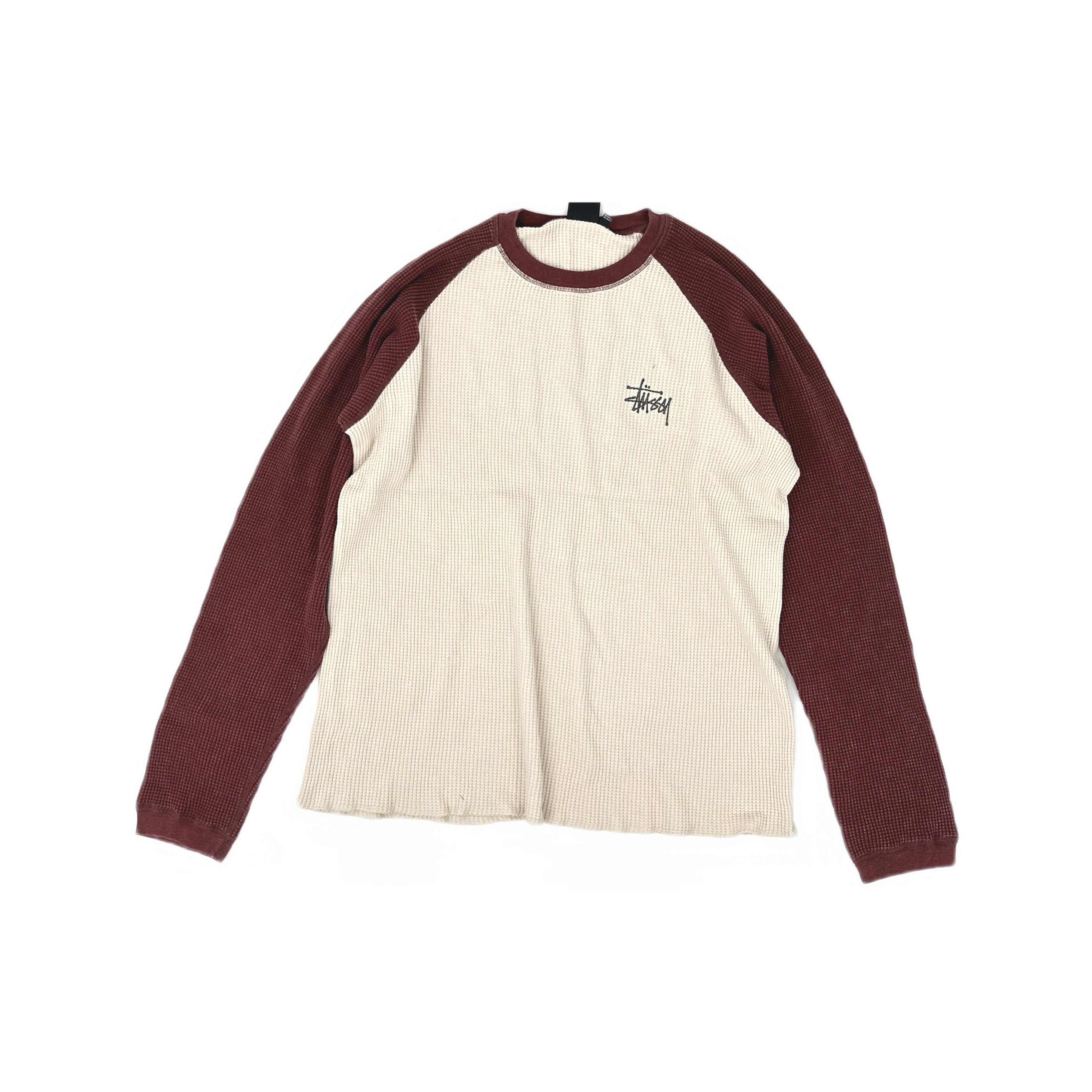 Stussy Stussy Logo Waffle Long Sleeve T-Shirt XXL Size US XXL / EU 58 / 5 - 1 Thumbnail