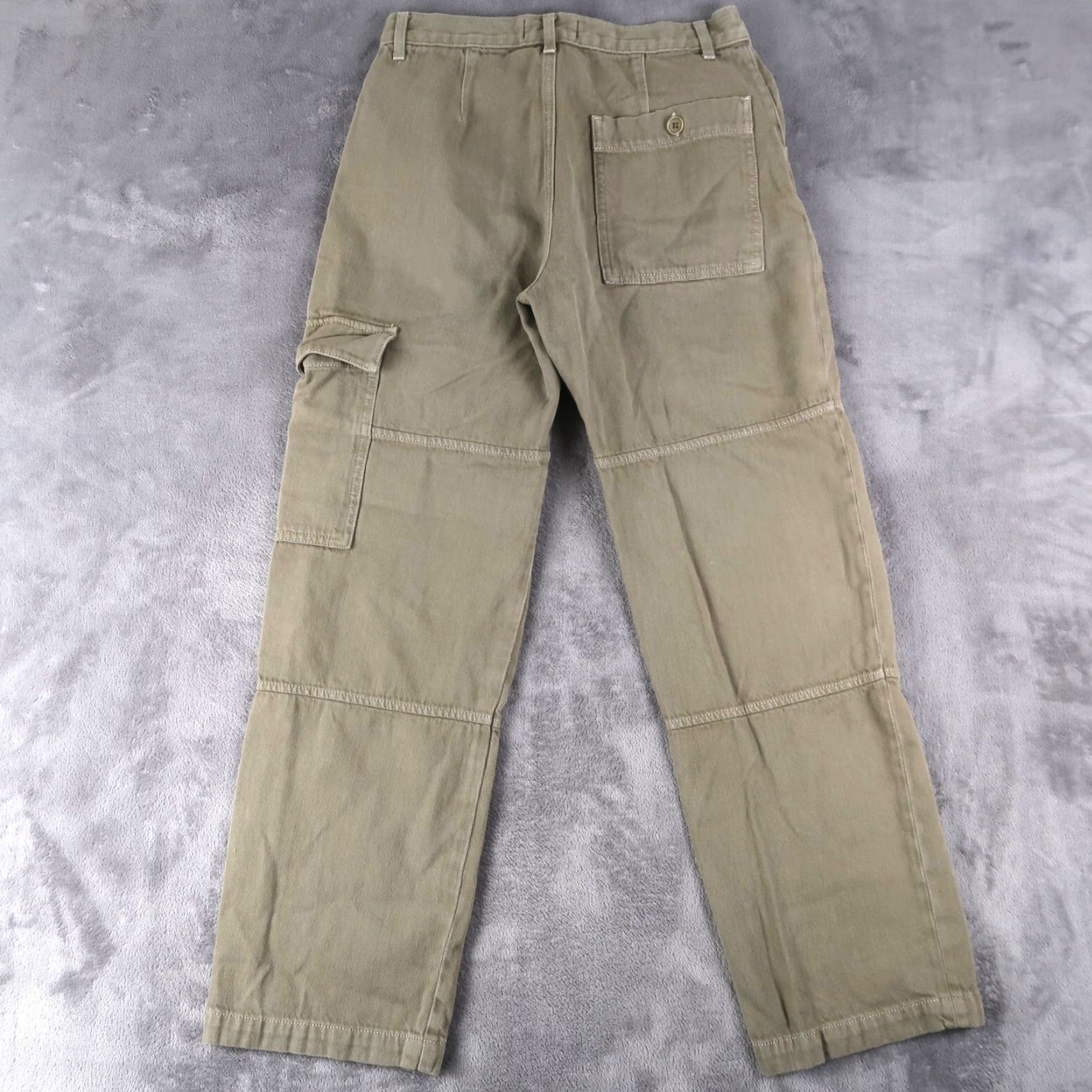 Reformation Reformation Womens Bailey High Rise Utility Cargo Pants Cotton Army Green Size 27" / US 4 / IT 40 - 2 Thumbnail