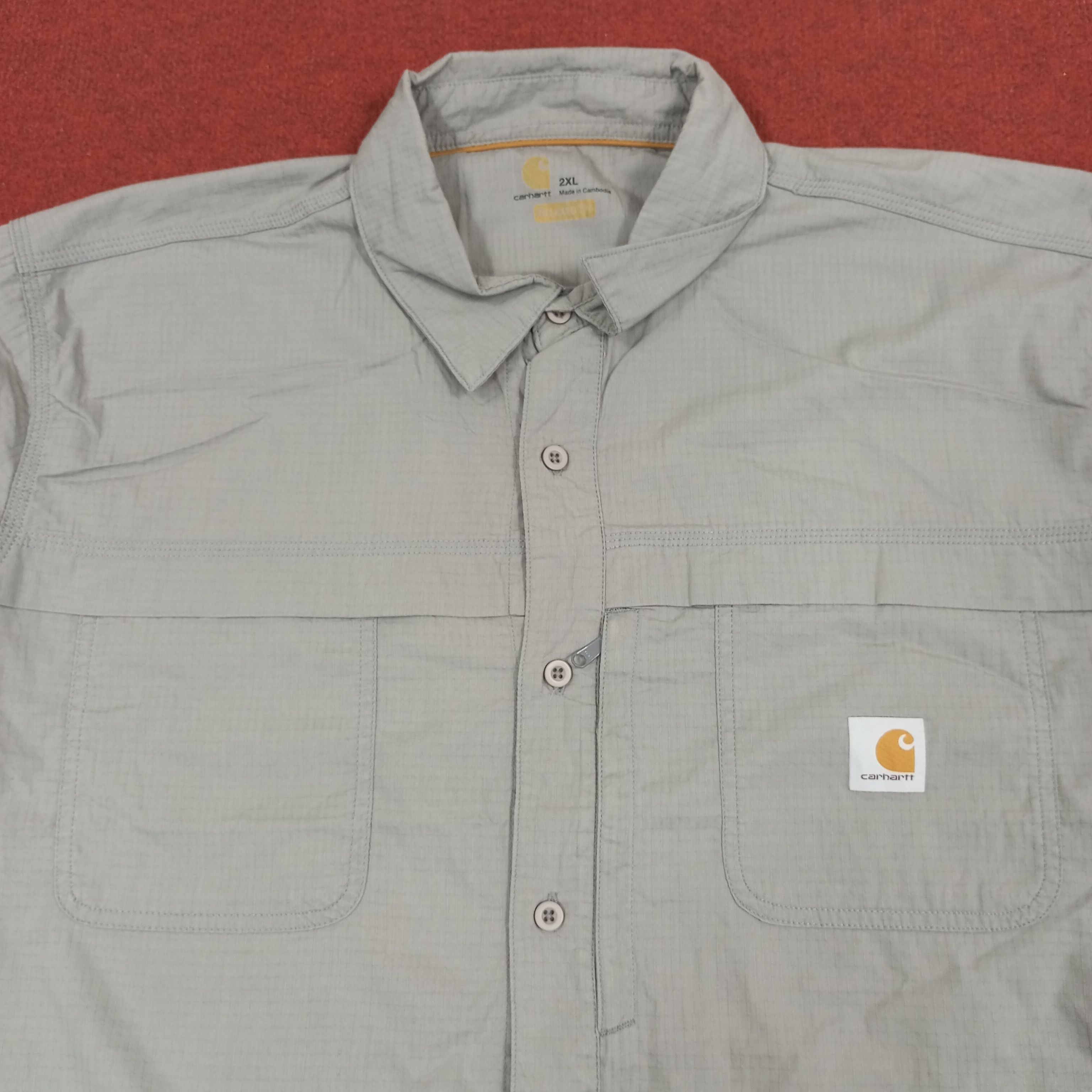Carhartt × Vintage Carhartt Casual Style Small Logo Design Shirt Distressed Size US XXL / EU 58 / 5 - 2 Thumbnail