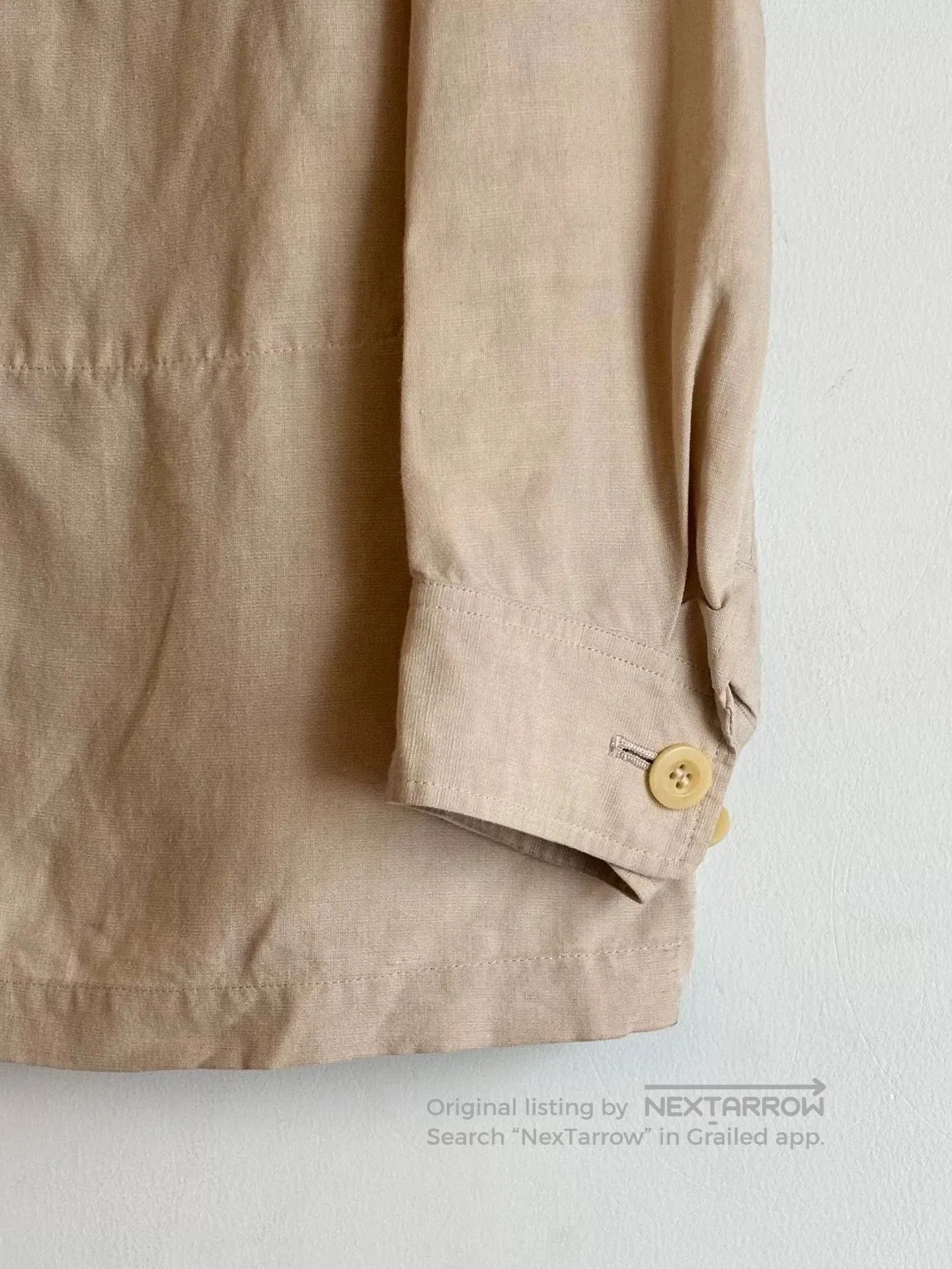Yohji Yamamoto beige cuban collar jacket by Yohji Yamamoto. Size US M / EU 48-50 / 2 - 4 Thumbnail