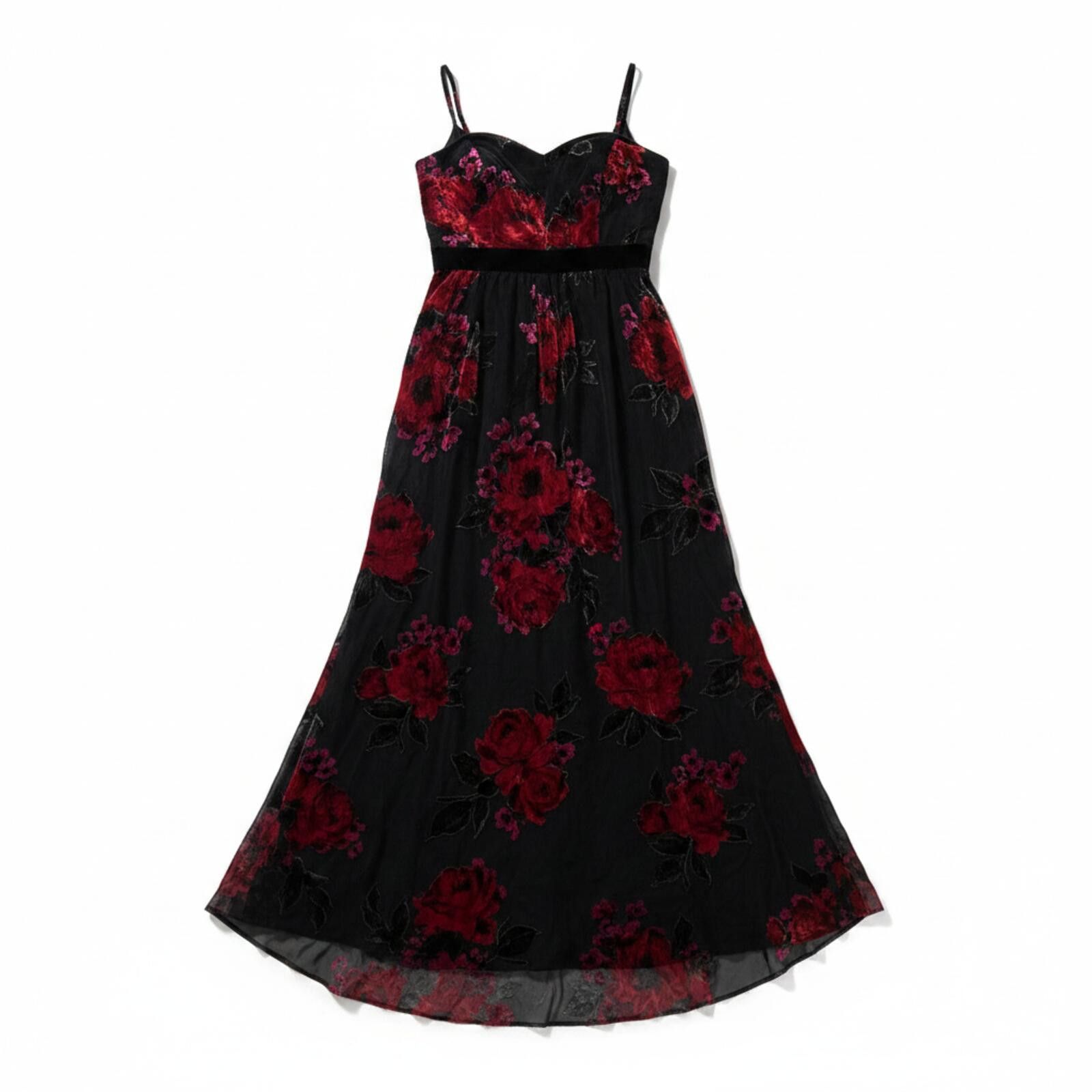 Other Betsey Johnson Velvet Burnout Rose Dress NWT XL 16–18 Black Size XXL / US 16-18 / IT 52-54 - 3 Thumbnail