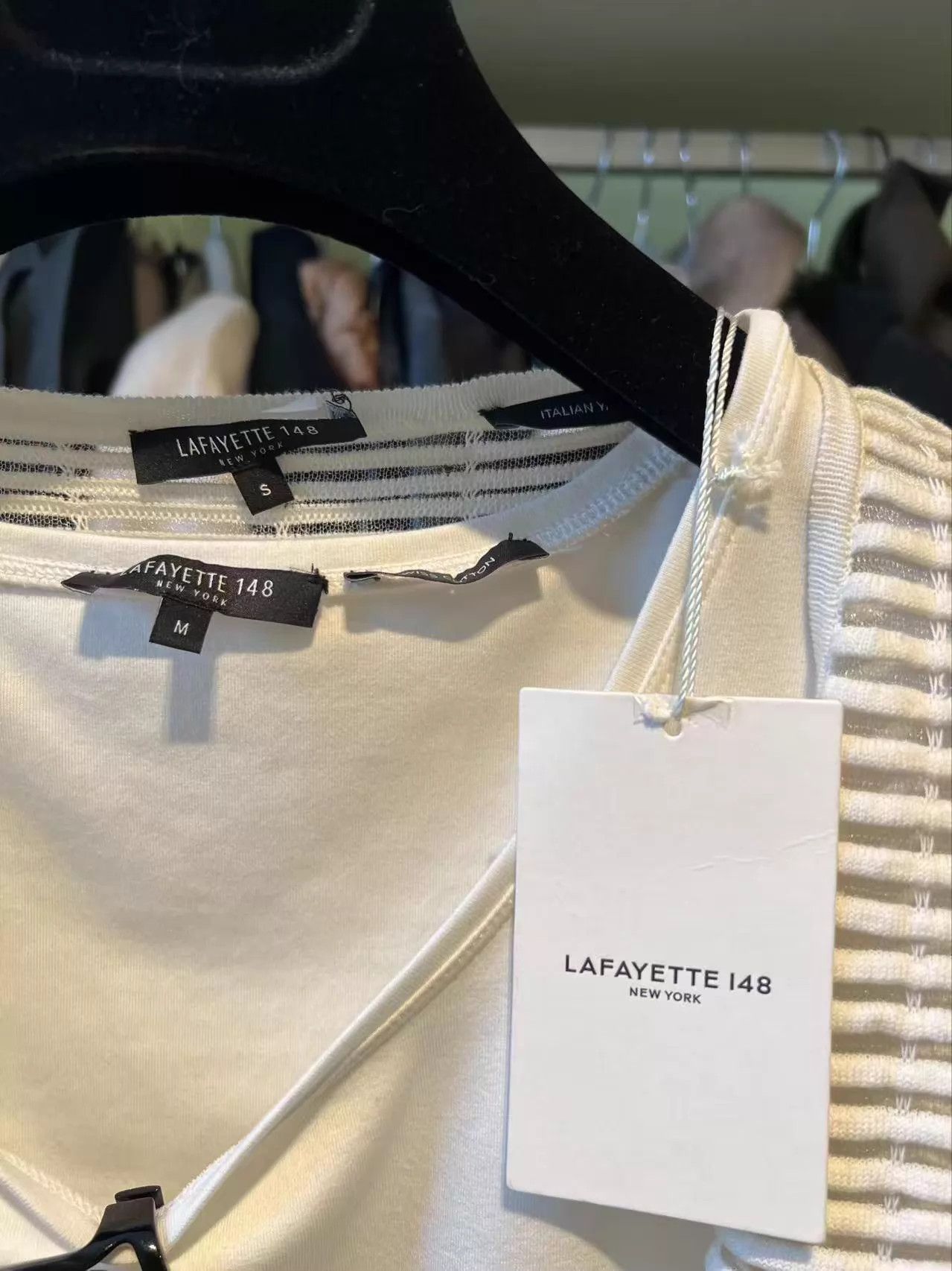 Other Lafayette 148 White Knit Vest M New Cotton-Modal Size M / US 6-8 / IT 42-44 - 2 Thumbnail