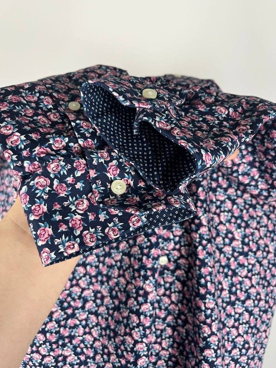 Designer × Ted Baker Ted Baker London Men Long Sleeve Floral Print Size 6 (0309) Size US M / EU 48-50 / 2 - 5 Thumbnail