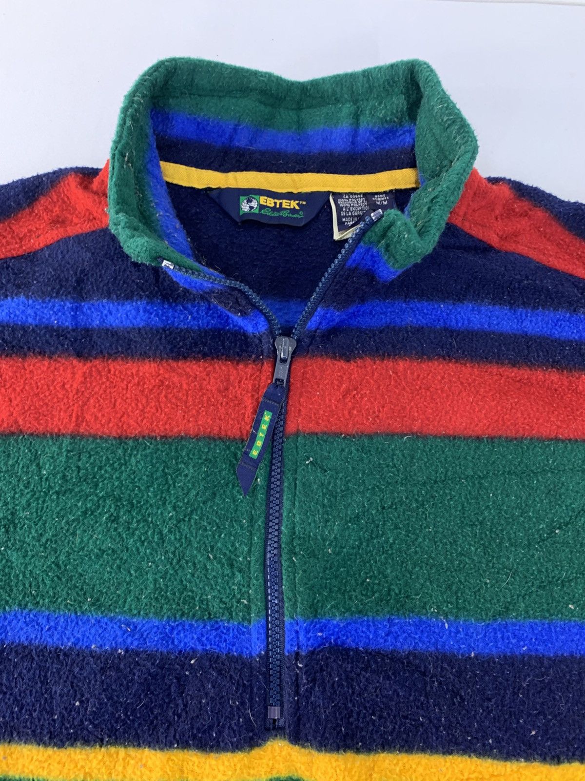 Eddie Bauer 90s Eddie Bauer Ebtek Fleece Half Zip Striped Colour Block Size US M / EU 48-50 / 2 - 4 Thumbnail