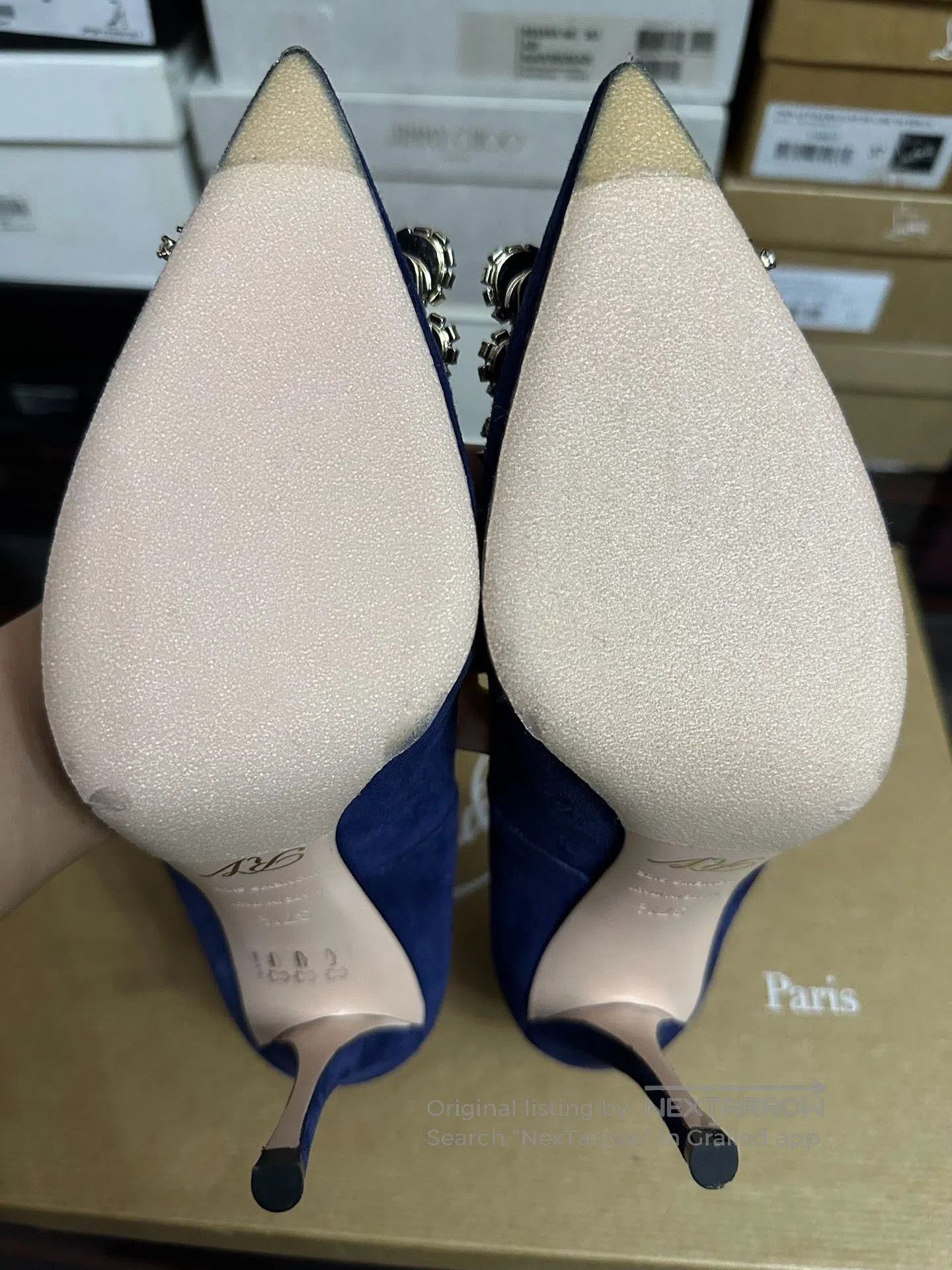 Roger Vivier Roger Vivier Blue Diamond Buckle Heels. Size US 6.5 / IT 36.5 - 8 Thumbnail