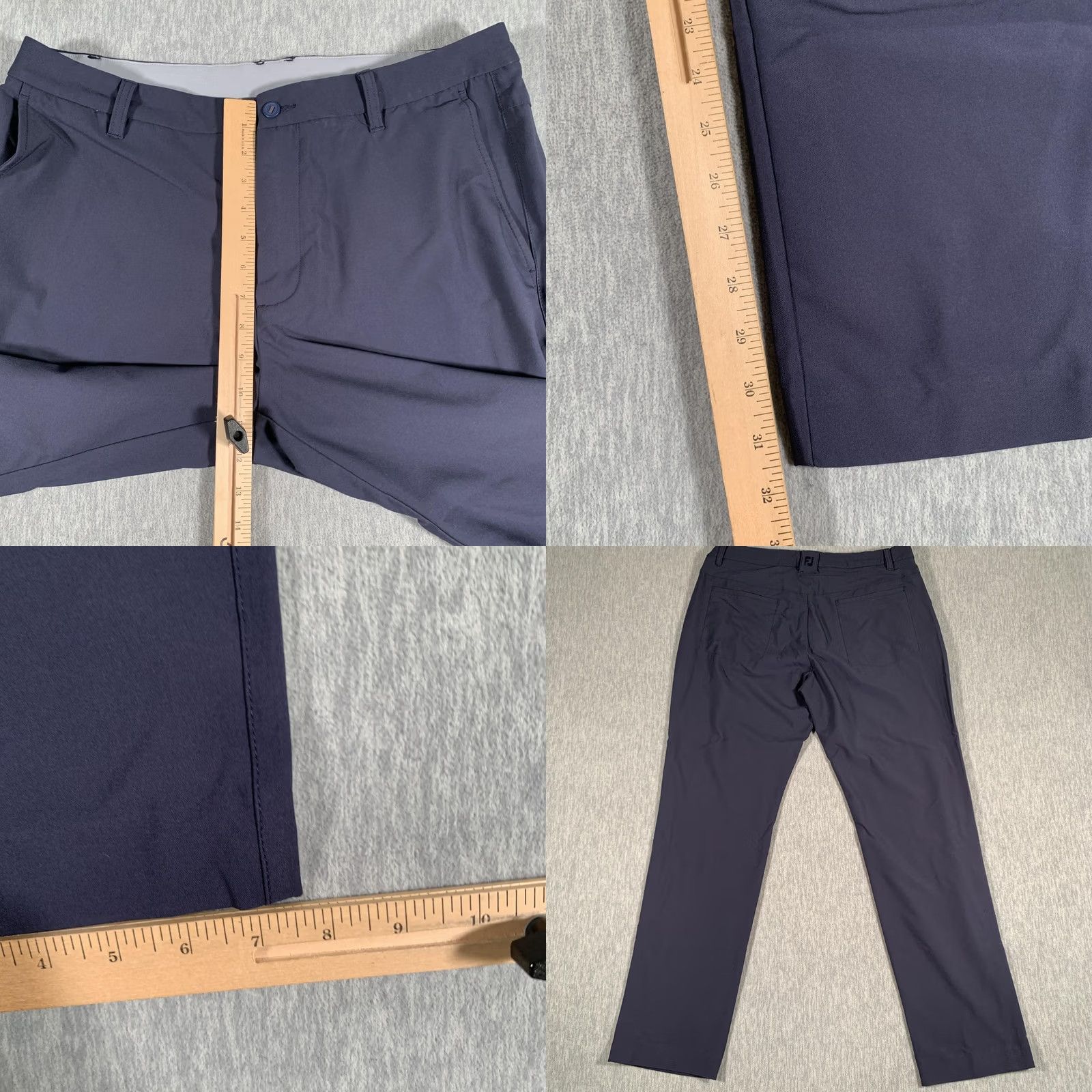 Footjoy FootJoy Golf Pants Mens 36x32 Navy Performance Stretch Flat Front Lightweight Size US 36 / EU 52 - 8 Thumbnail