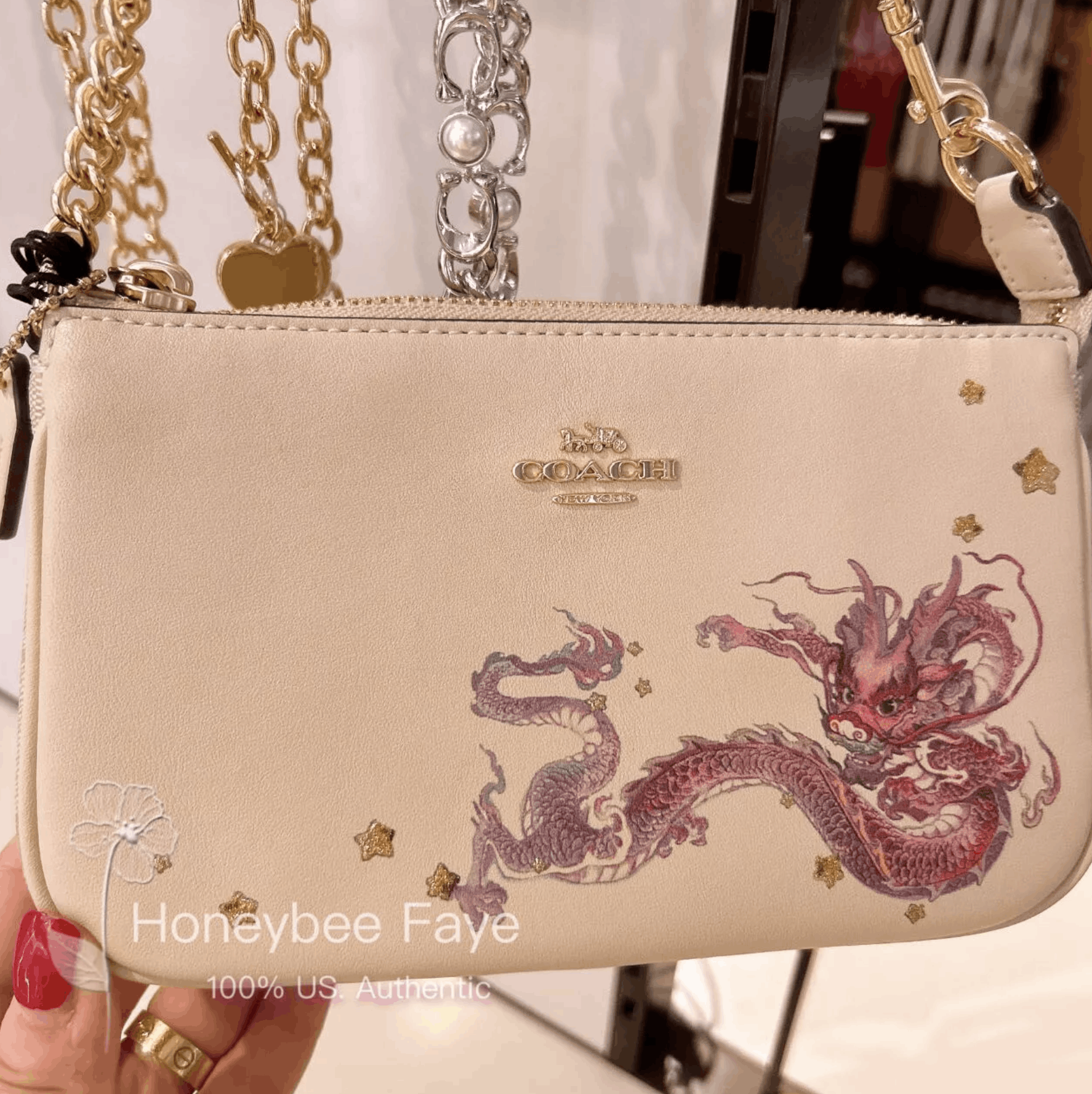 Coach New Year Nolita 19 With Chain And Dragon CQ072 Size ONE SIZE - 2 Thumbnail
