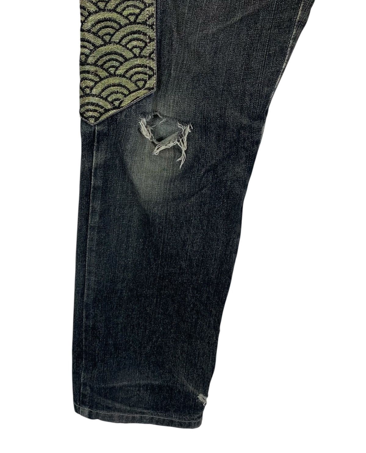 Kapital JAPANESE BRAND GUMU STYLE PATCHWORK POCKET DENIM PANTS Size US 30 / EU 46 - 11 Thumbnail