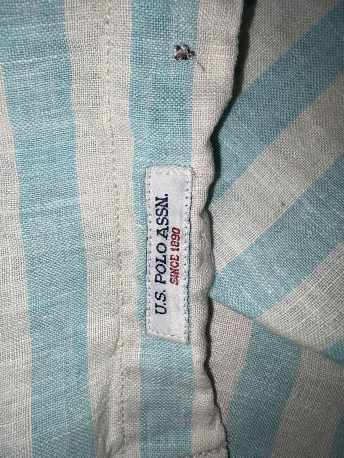 Polo Ralph Lauren U.S.P.A Striped Linen Blend Shirt Tailored Fit Size US XS / EU 42 / 0 - 7 Thumbnail