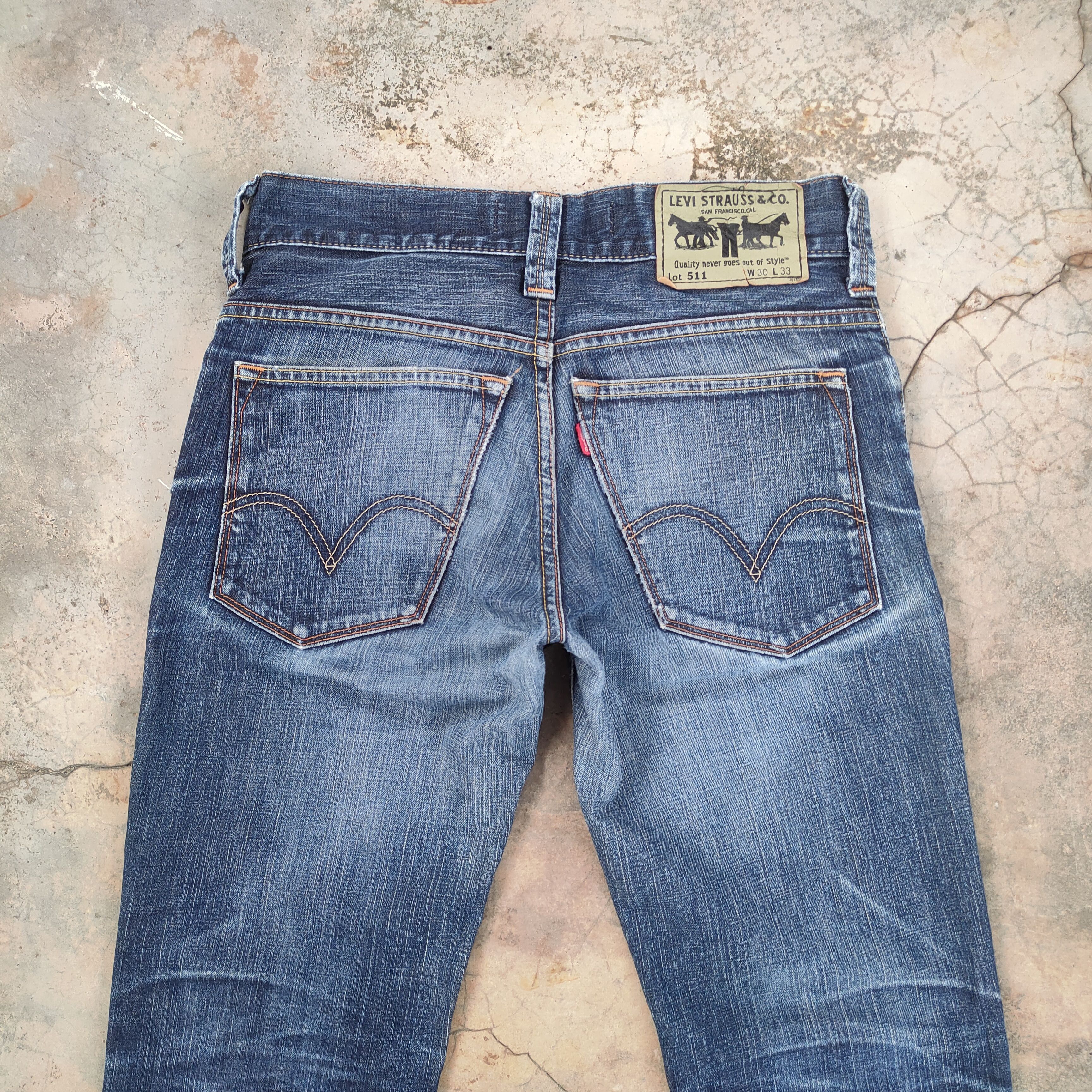 Levi's Vintage Clothing W30 LEVI'S 511 FADED DISTRESSED JEANS DENIM PANTS Size US 30 / EU 46 - 9 Thumbnail