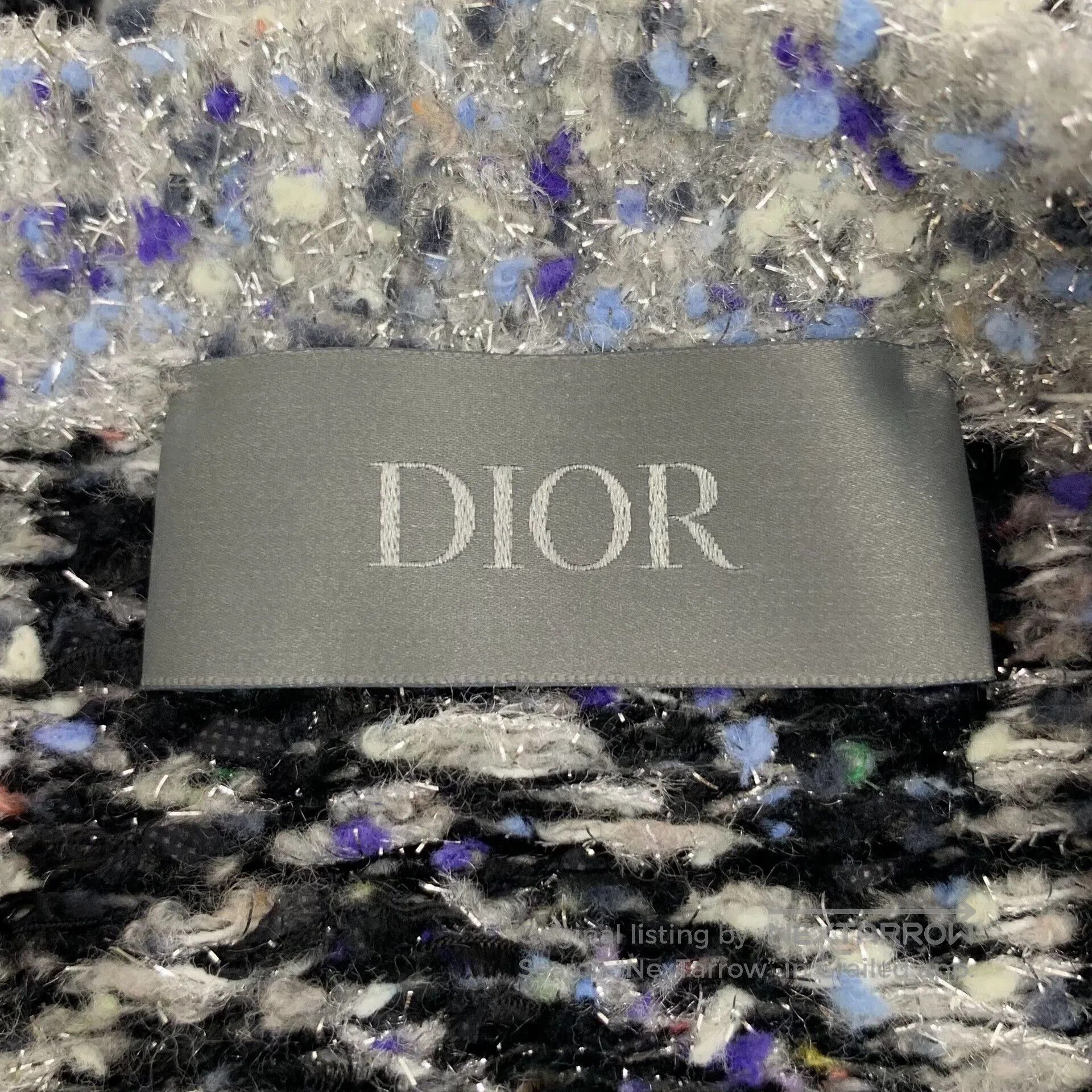 Dior Dior Gray Silver Cannage Knit Sweater. Size US XL / EU 56 / 4 - 5 Thumbnail