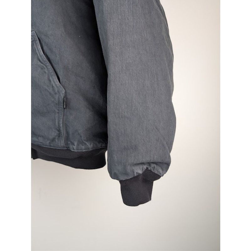 Balenciaga o1rshd1 Organic Japanese Denim Zip-Up Hoodie in Heavy Grey Size US M / EU 48-50 / 2 - 6 Thumbnail