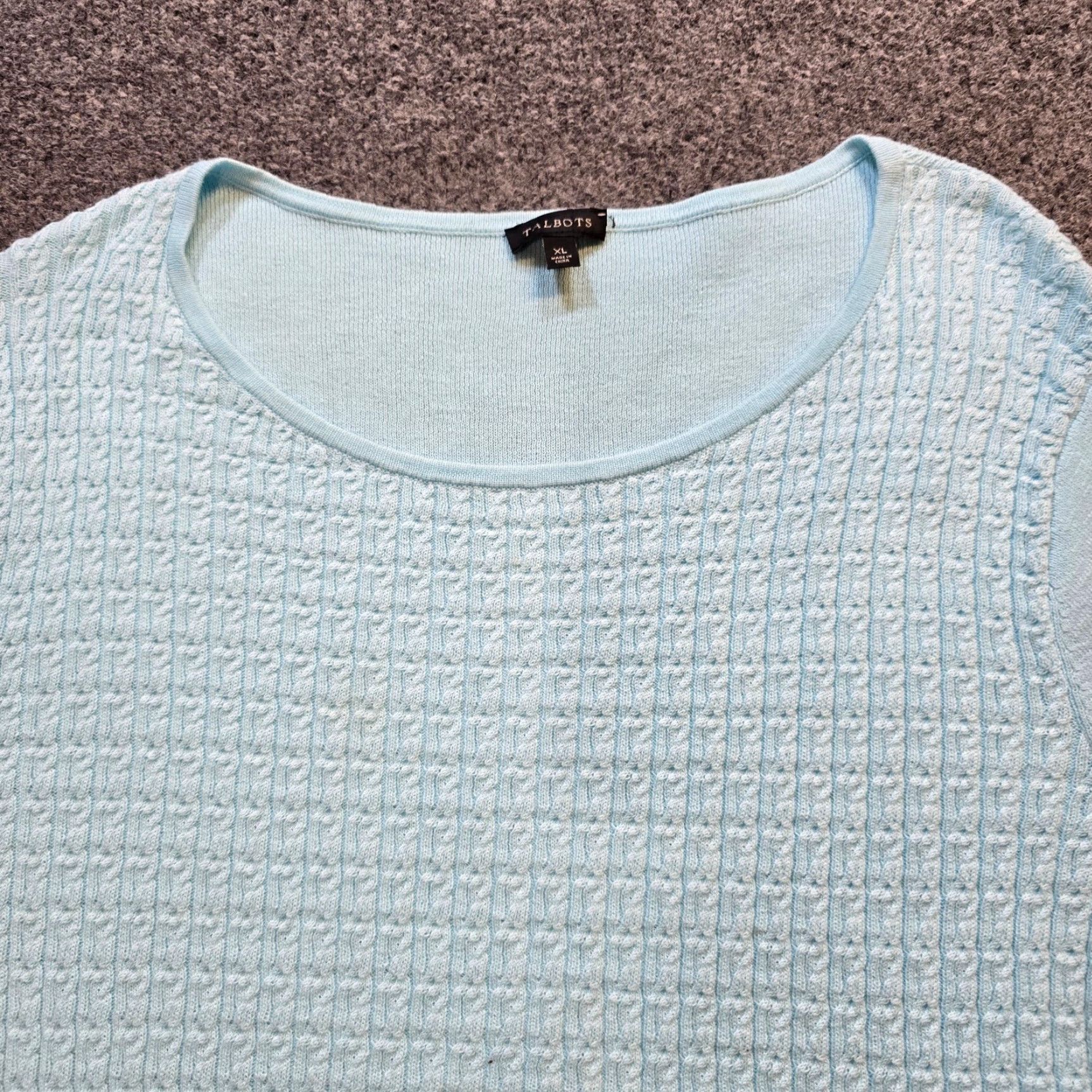 Talbots Talbots Sweater Women Size XL Blue Knit Long Sleeve Stretch Round Neck Casual Size XL / US 12-14 / IT 48-50 - 2 Thumbnail