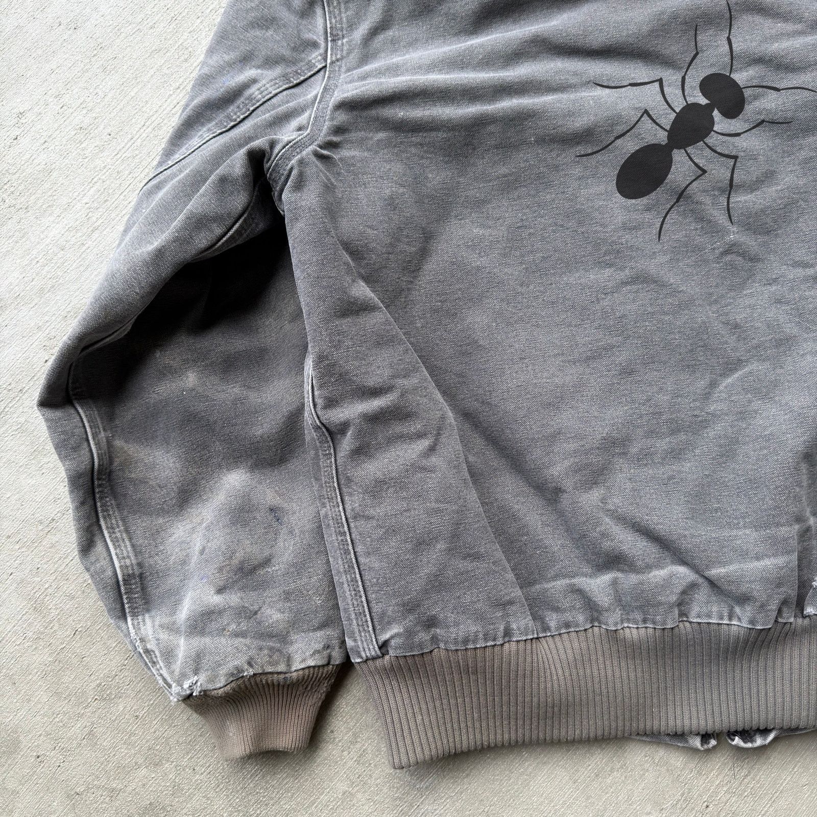 Carhartt × Vintage Carhartt J130 GVL Gray hooded work wear jacket Size US L / EU 52-54 / 3 - 7 Thumbnail