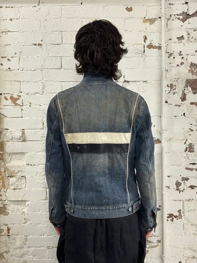 Dolce & Gabbana AW2005 Dolce & Gabbana Navy Hybrid Leather & Denim Jacket Size US M / EU 48-50 / 2 - 3 Thumbnail