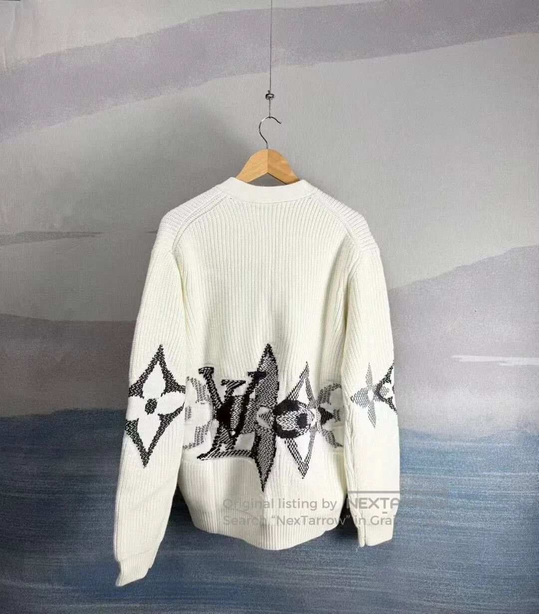 Louis Vuitton Louis Vuitton Floral Wool Cardigan Sweater. Size L / US 10 / IT 46 - 2 Thumbnail