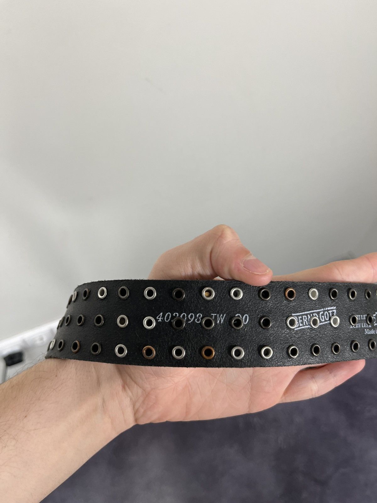 Japanese Brand Vintage B.B. Simon Style Y2K Archival Studded Leather Belt Size ONE SIZE - 15 Thumbnail