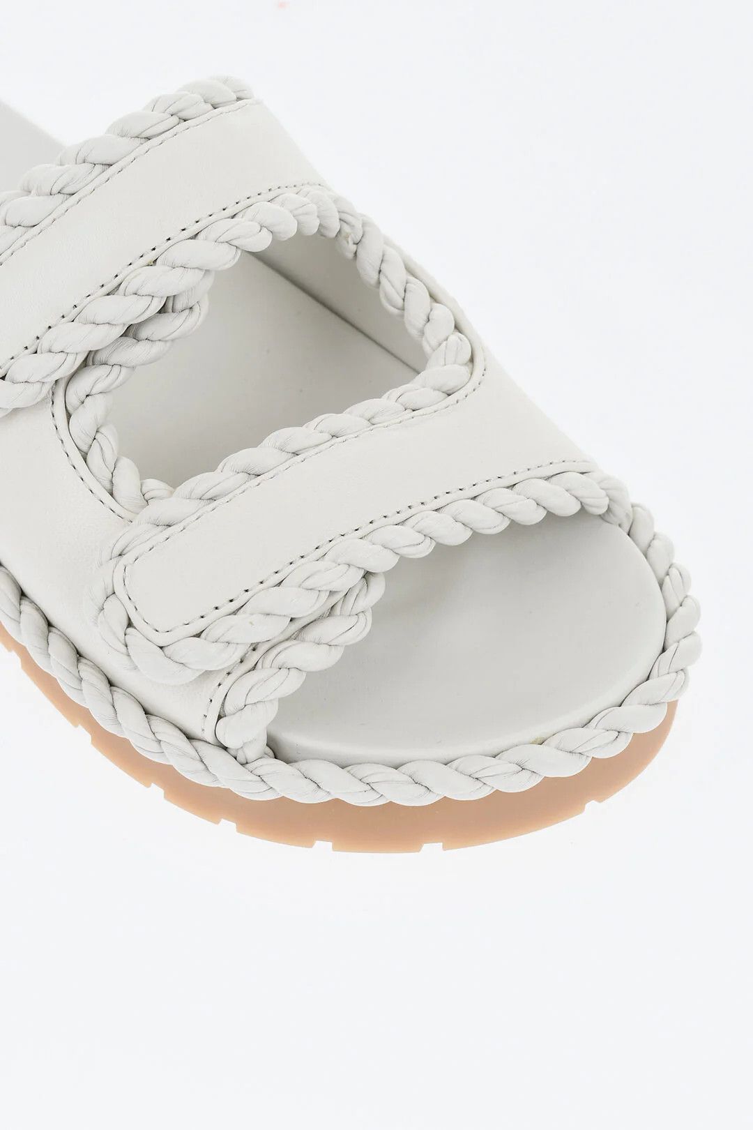 Bottega Veneta og1mm0426 Leather Sandals in White Size US 6 / IT 36 - 2 Thumbnail