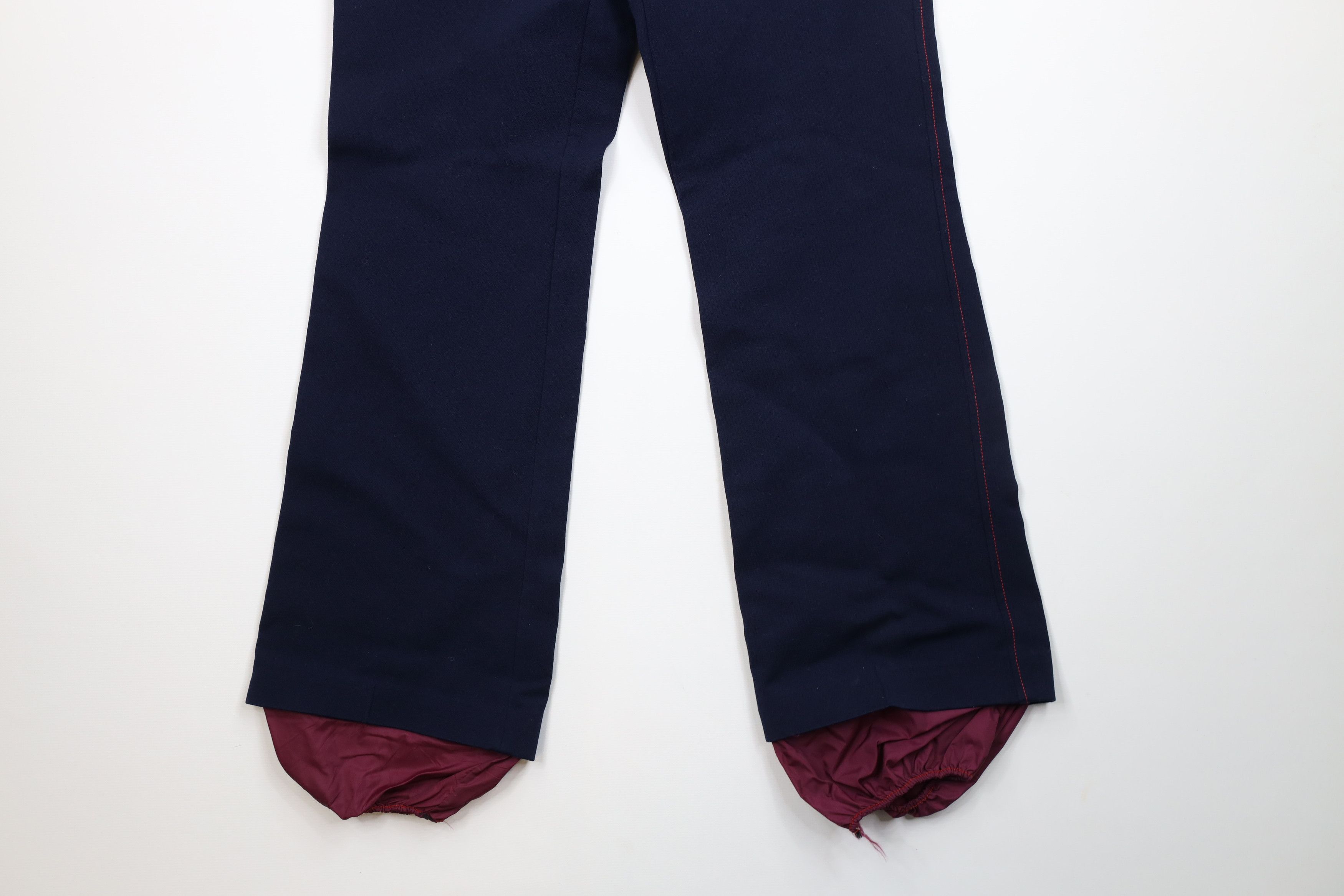 Vintage Vintage 60s 70s Knit Wide Leg Ski Snow Pants Blue USA Size US 30 / EU 46 - 4 Thumbnail
