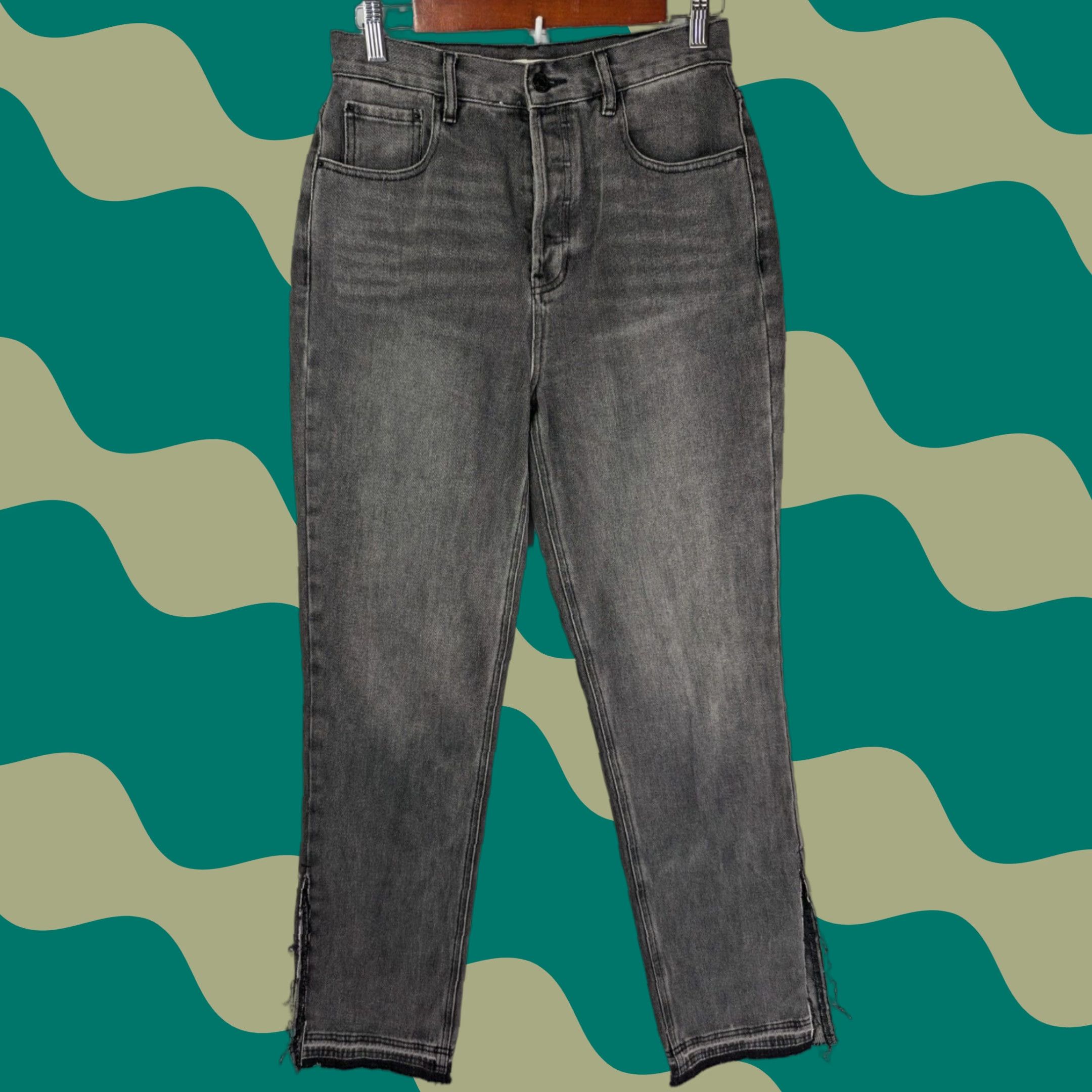 Pacsun Pacsun Jeans Woman’s Size 28 Dad Denim 5-Pocket Gray Black Buttonfly High Rise Vintage No Womens Size 28" / US 6 / IT 42 - 1 Thumbnail
