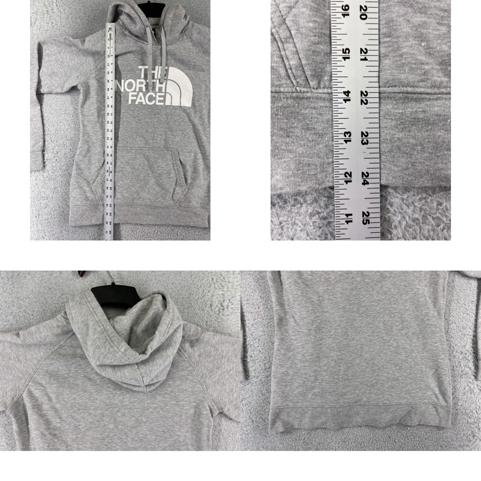 The North Face VINTAGE is not applicable; The North Face Hoodie Womens M Gray Logo Pocket Cotton Blend Size M / US 6-8 / IT 42-44 - 9 Thumbnail